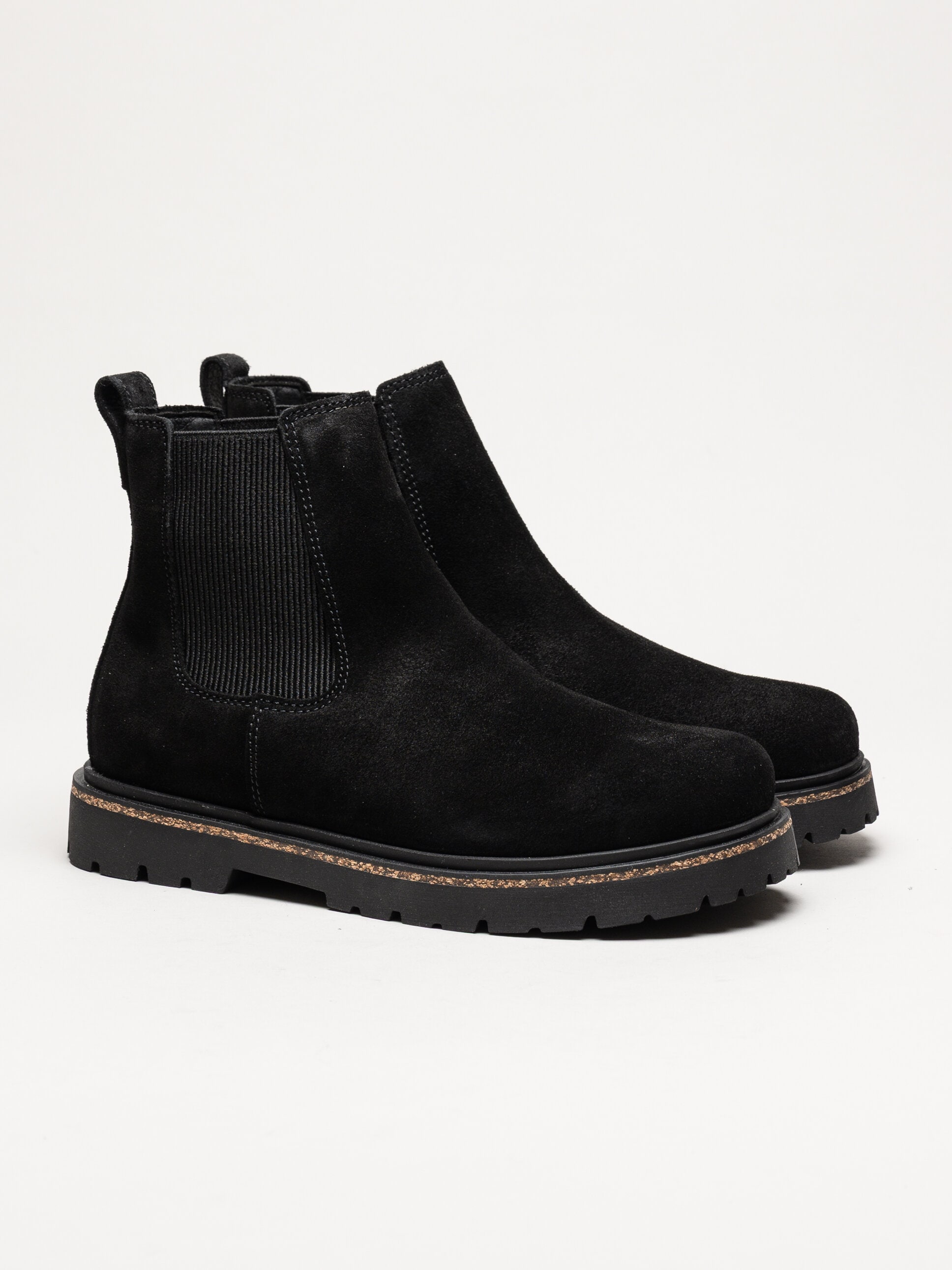 Birkenstock - Highwood Slip On - Svarta chelsea boots i mocka