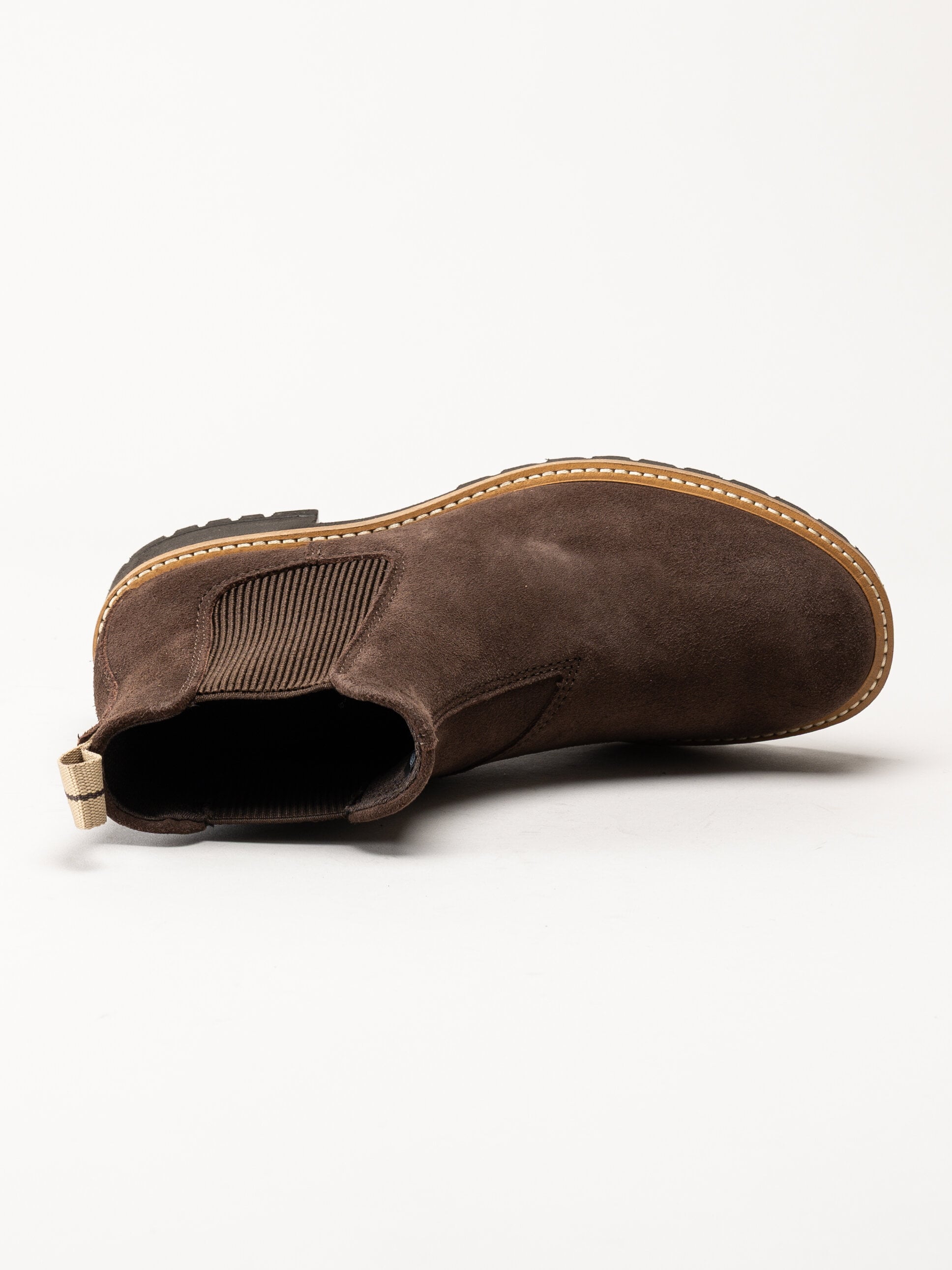 Ecco - Elaina - Mörkbruna chelsea boots i mocka
