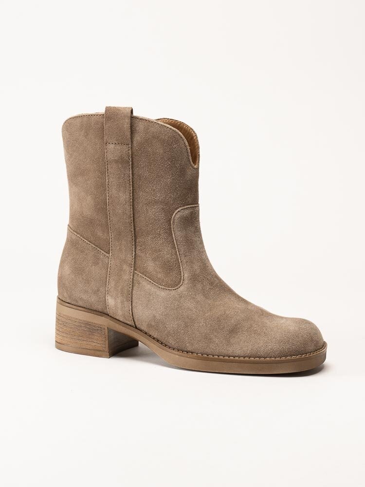 Gabor - Beige western boots i mocka