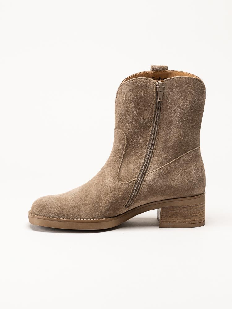 Gabor - Beige western boots i mocka