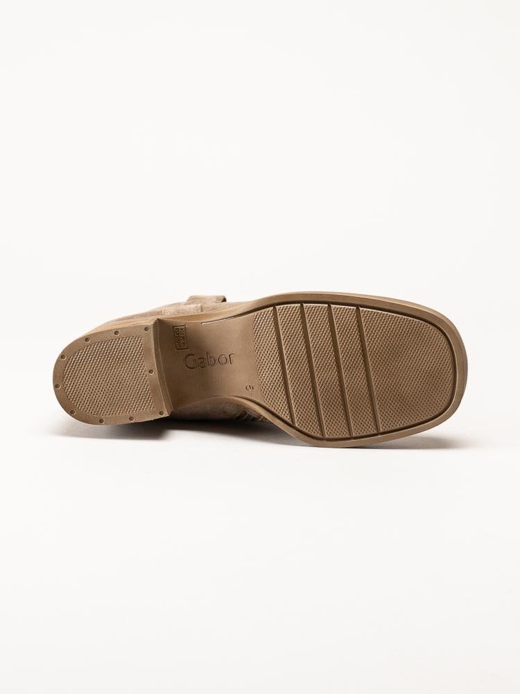Gabor - Beige western boots i mocka