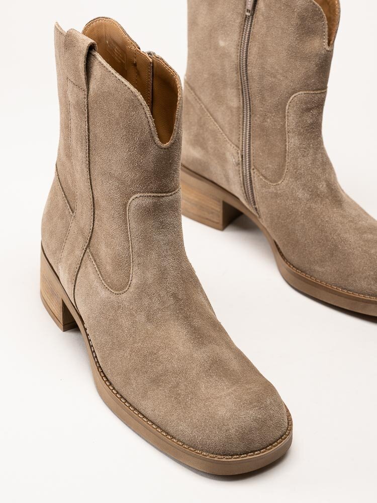 Gabor - Beige western boots i mocka