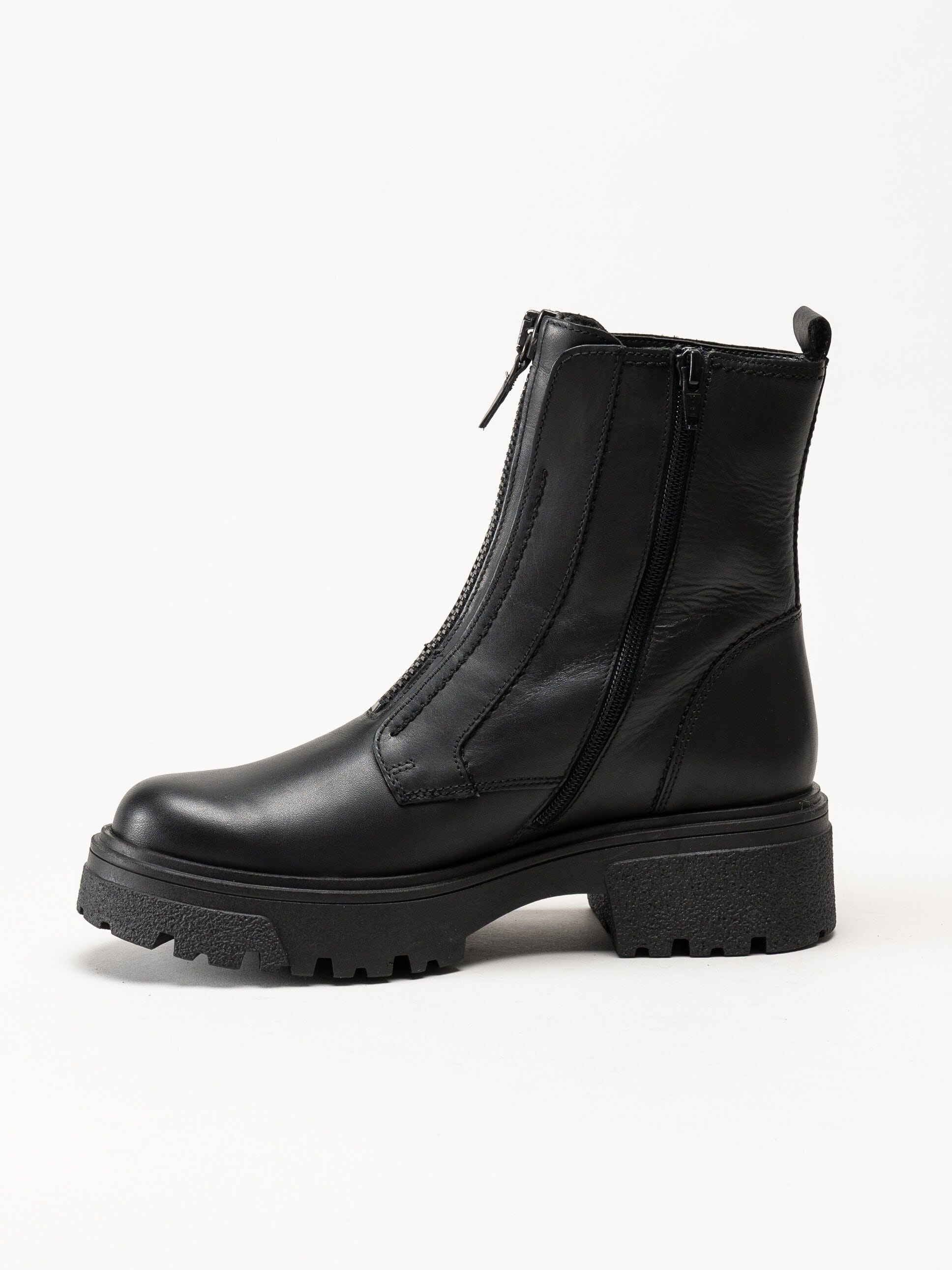 Gabor - Svarta fodrade boots i skinn