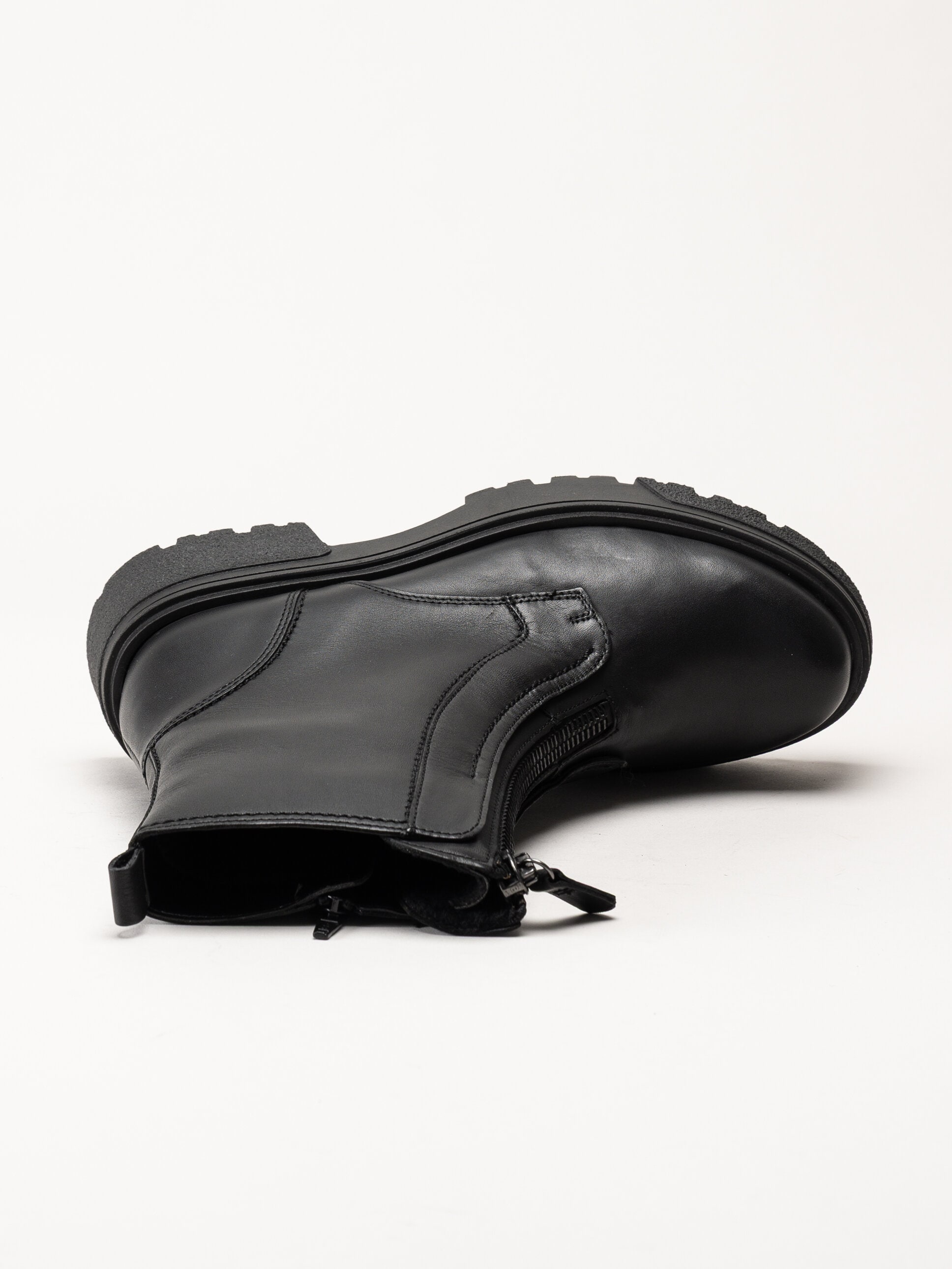 Gabor - Svarta fodrade boots i skinn
