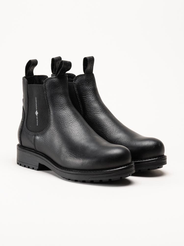 Canada Snow - Dawis - Svarta chelsea boots i skinn