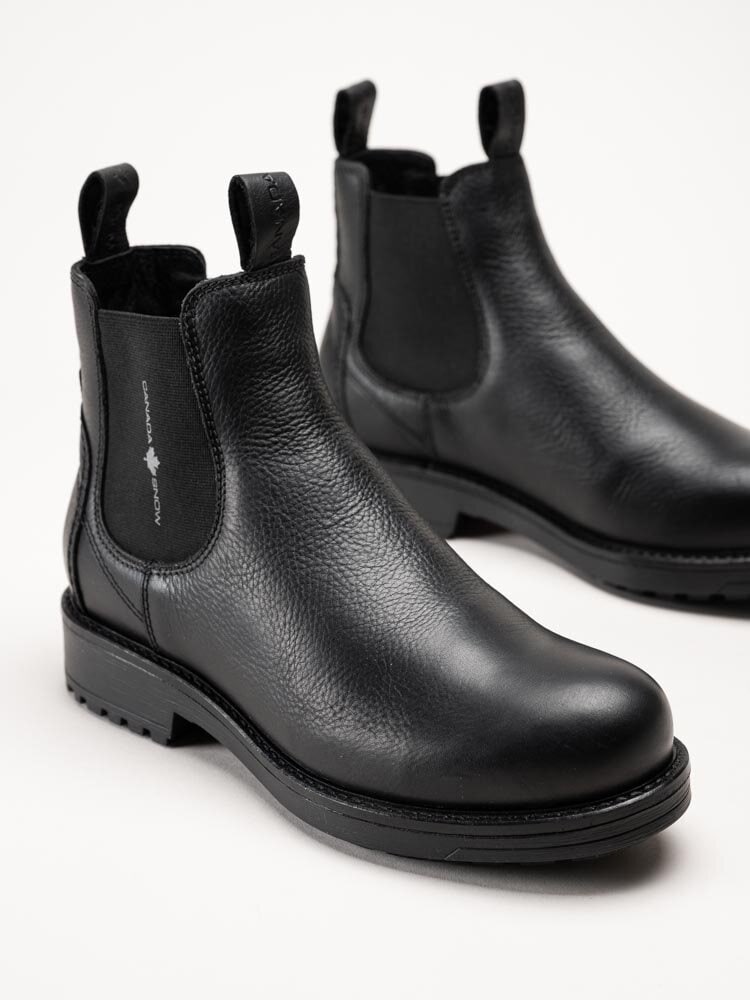 Canada Snow - Dawis - Svarta chelsea boots i skinn