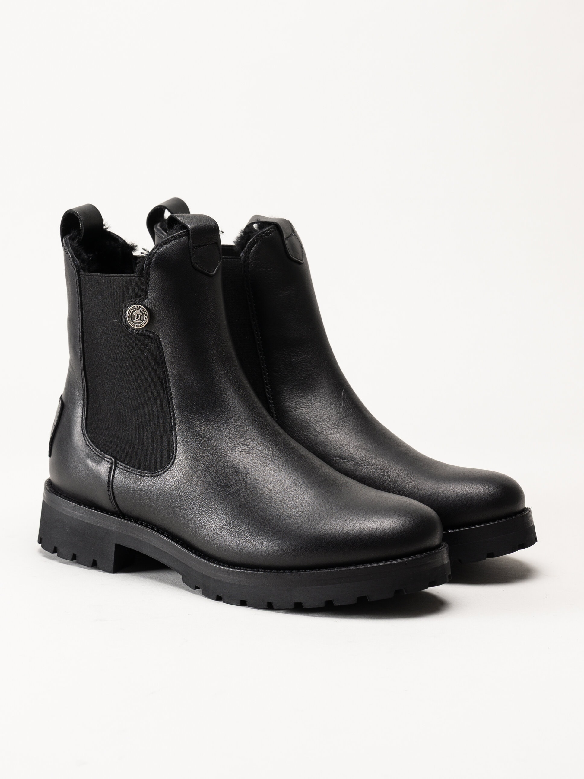Panama Jack - fransesca Igloo - Svarta fårskinnsfodrade boots i skinn