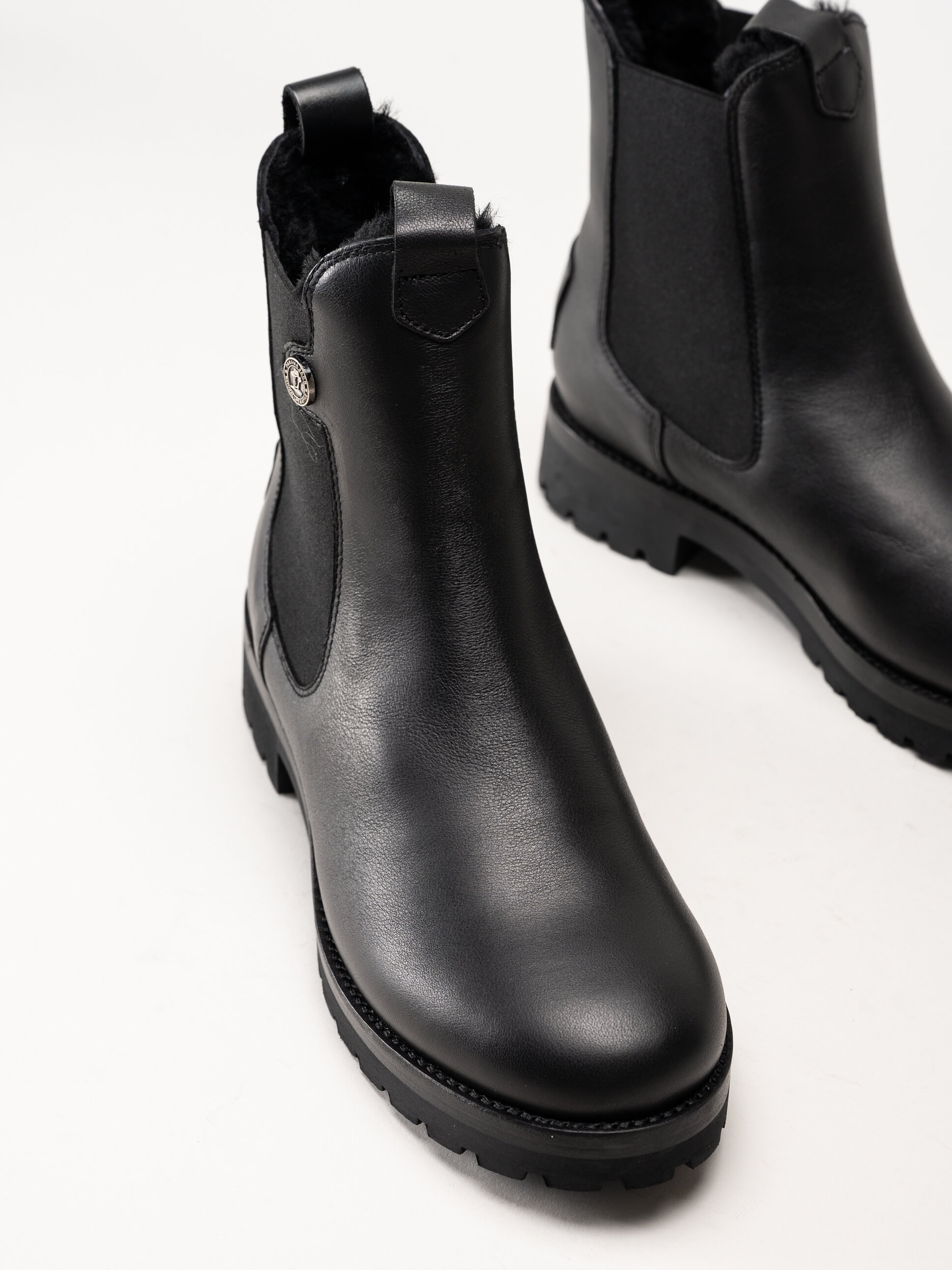 Panama Jack - fransesca Igloo - Svarta fårskinnsfodrade boots i skinn