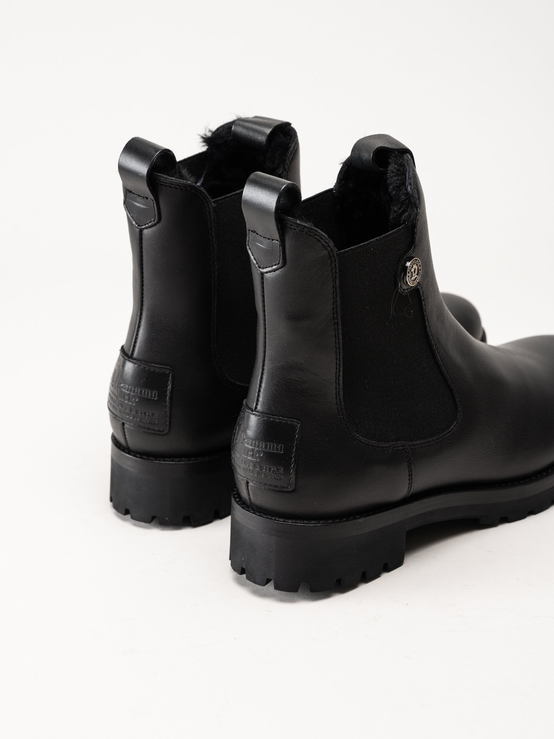 Panama Jack - fransesca Igloo - Svarta fårskinnsfodrade boots i skinn