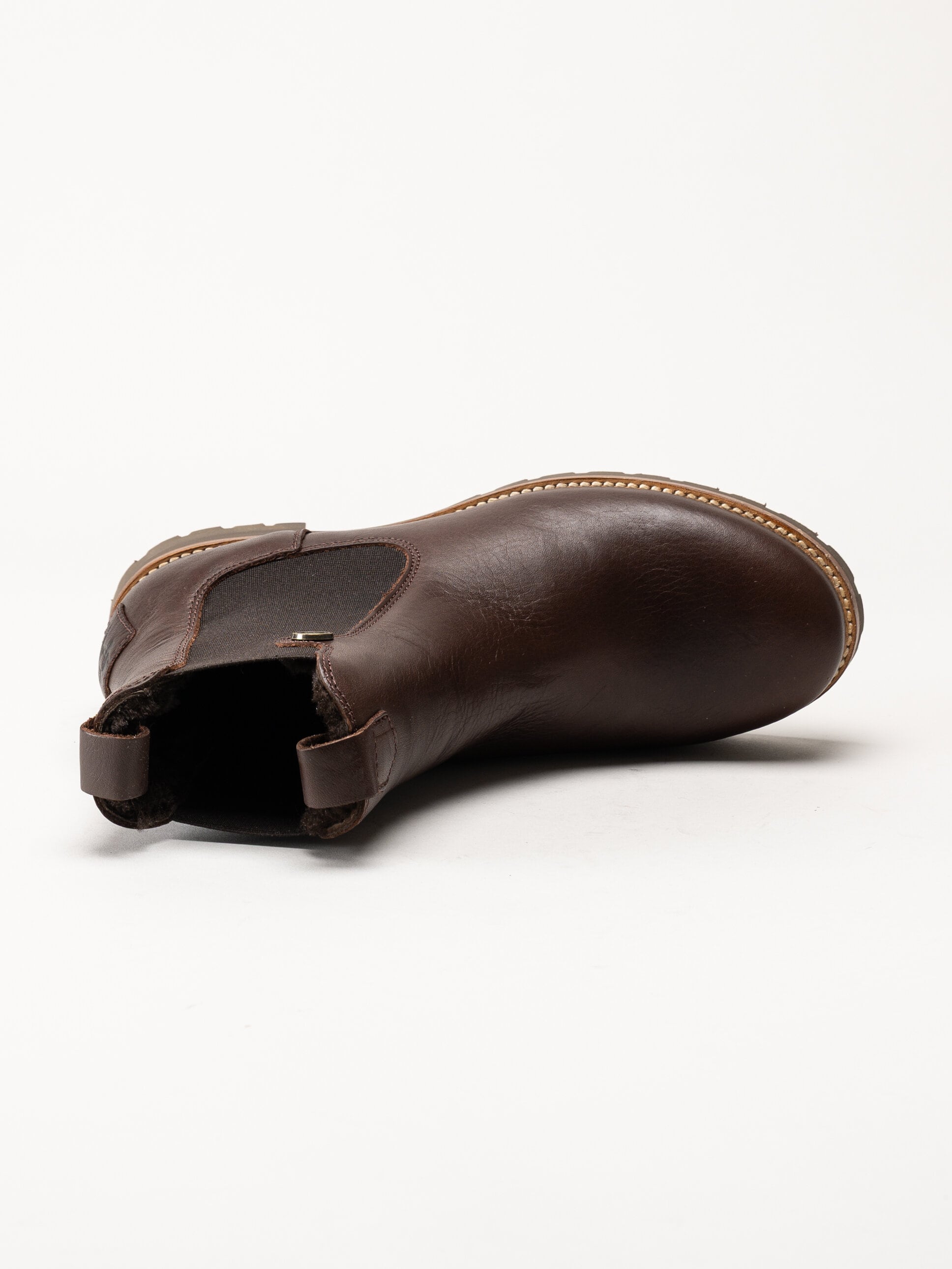 Panama Jack - fransesca Igloo - Bruna fårskinnsfodrade chelsea boots