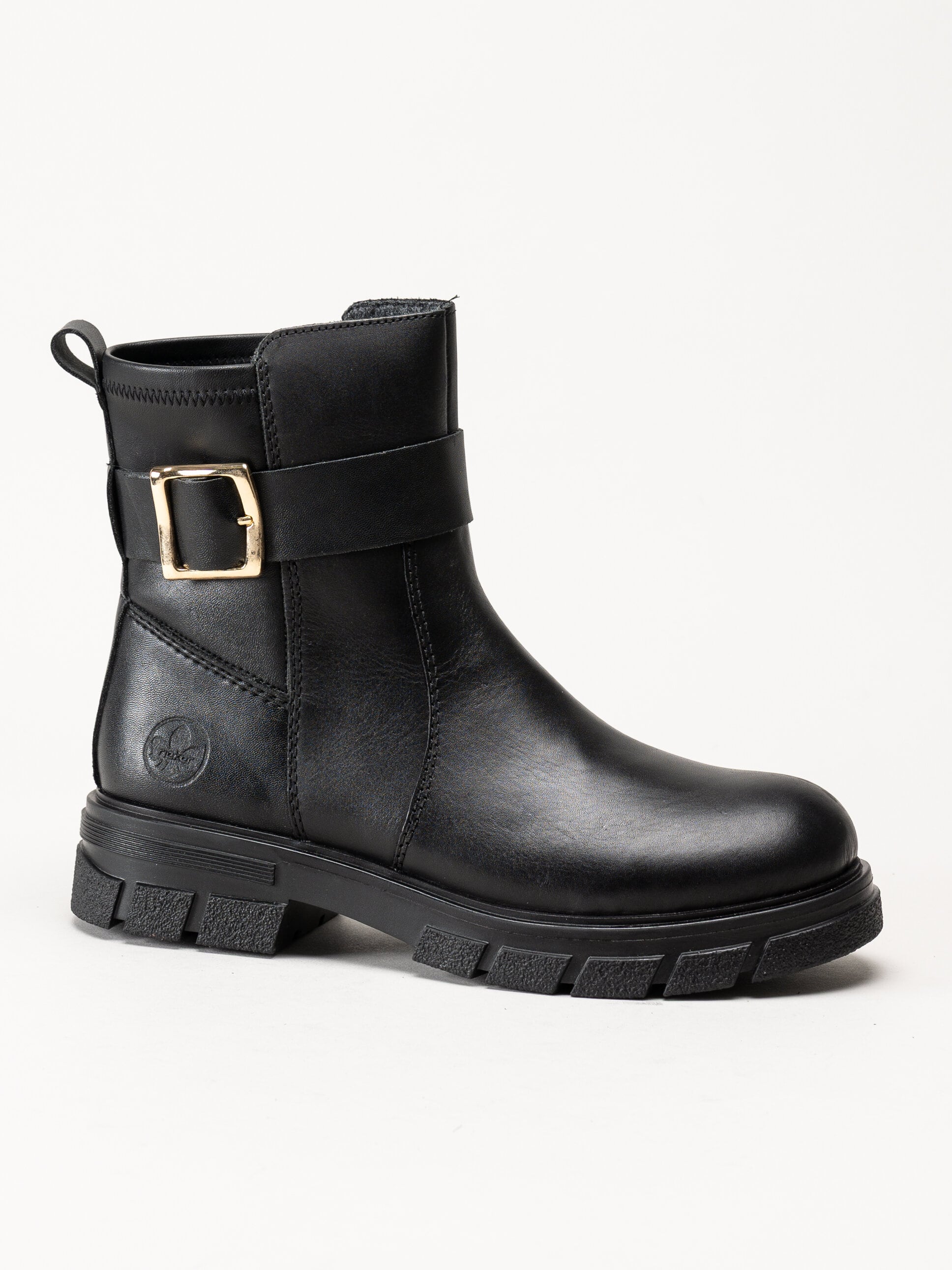 Rieker - Svarta boots i skinn