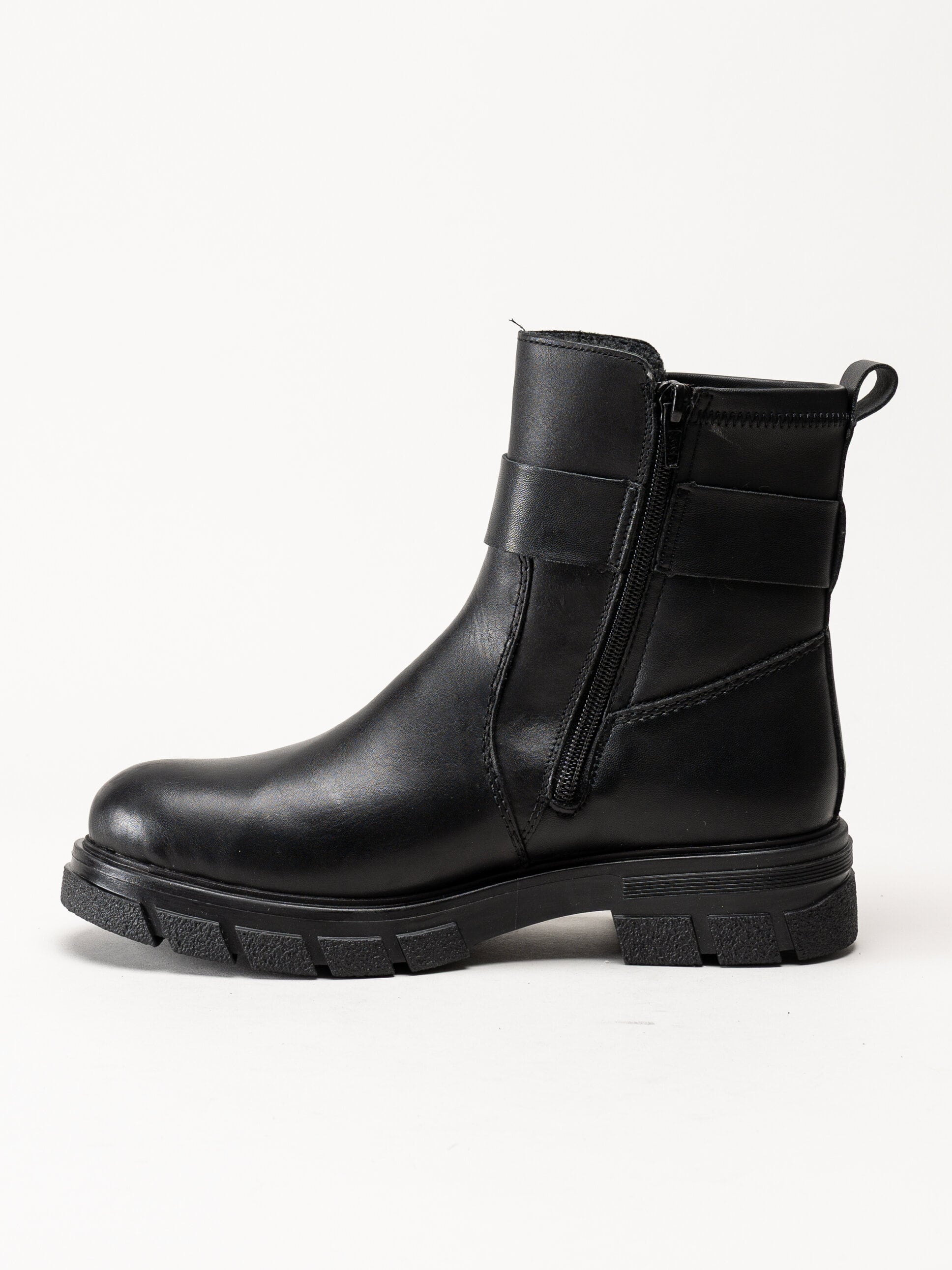 Rieker - Svarta boots i skinn