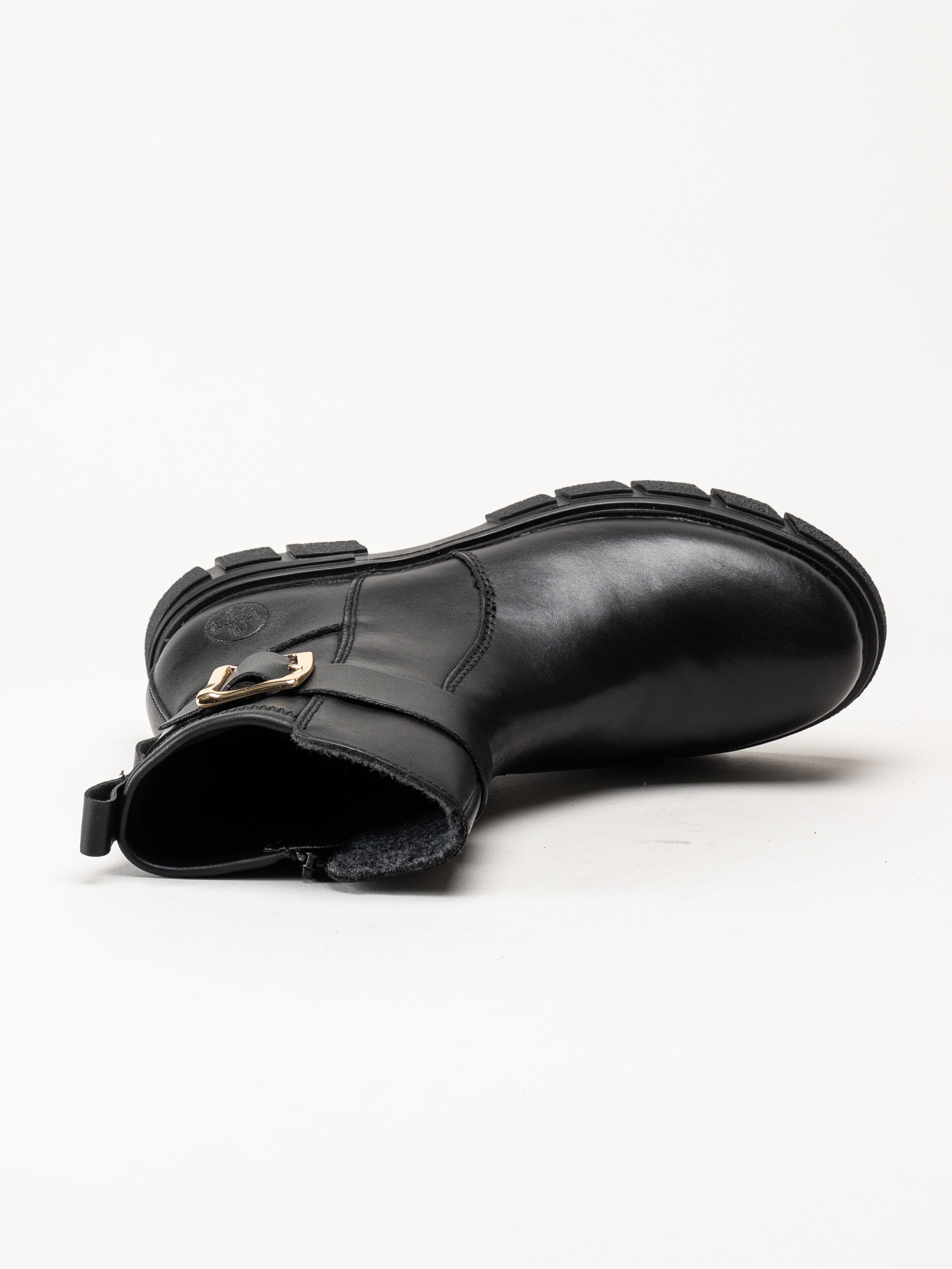 Rieker - Svarta boots i skinn