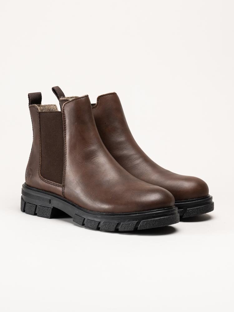 Rieker - Bruna grova chelsea boots i skinn
