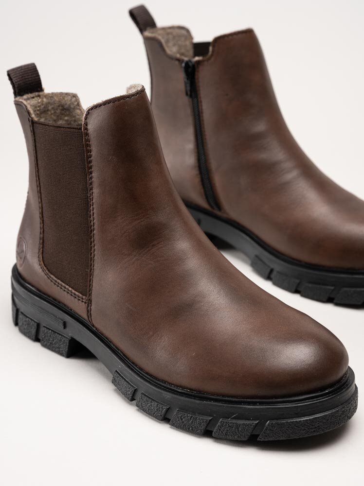Rieker - Bruna grova chelsea boots i skinn