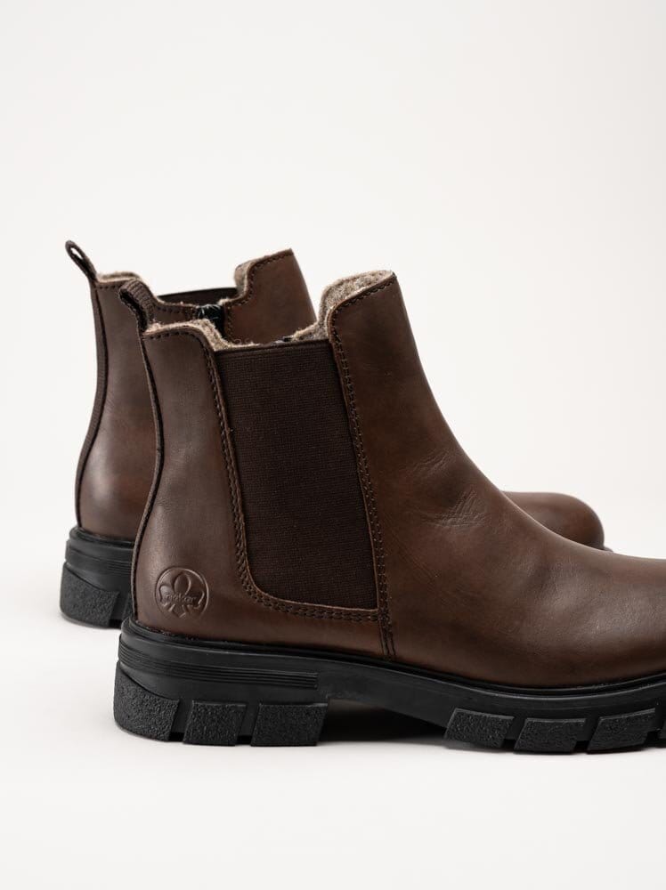 Rieker - Bruna grova chelsea boots i skinn