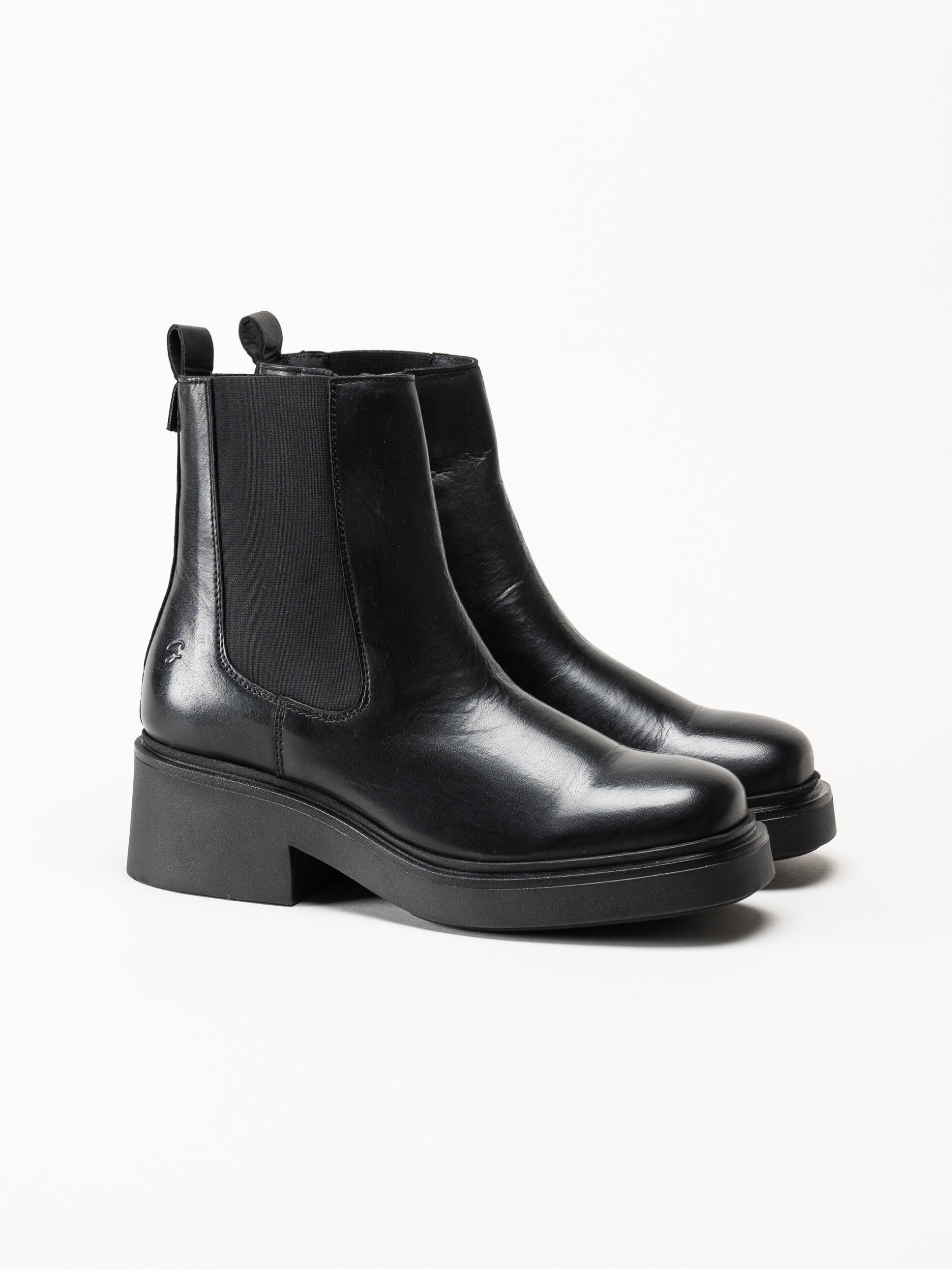 Shoedesign Copenhagen - Saddle - Svarta chelsea boots i skinn
