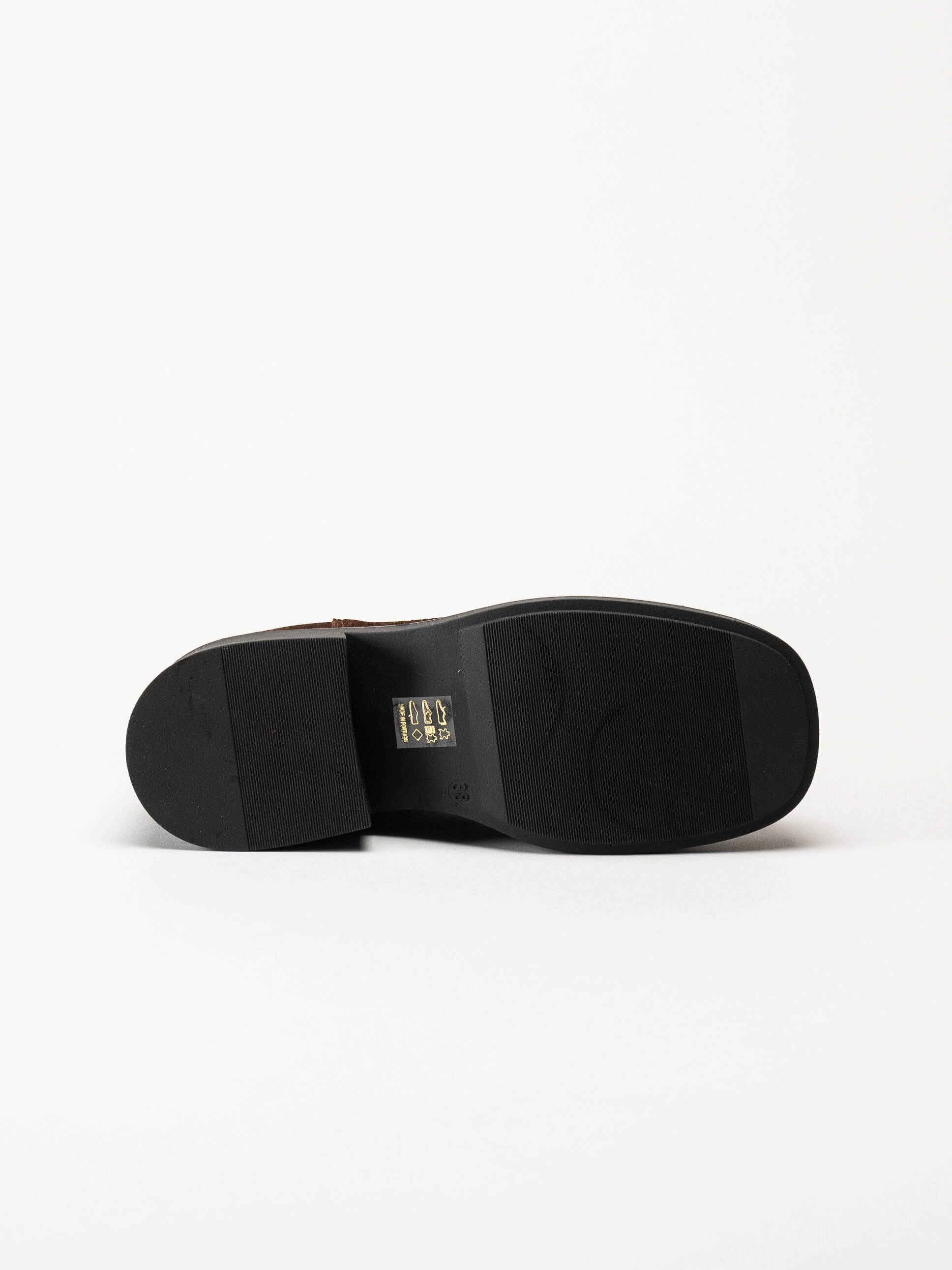 Shoedesign Copenhagen - Saddle - Mörkbruna chelsea boots i mocka