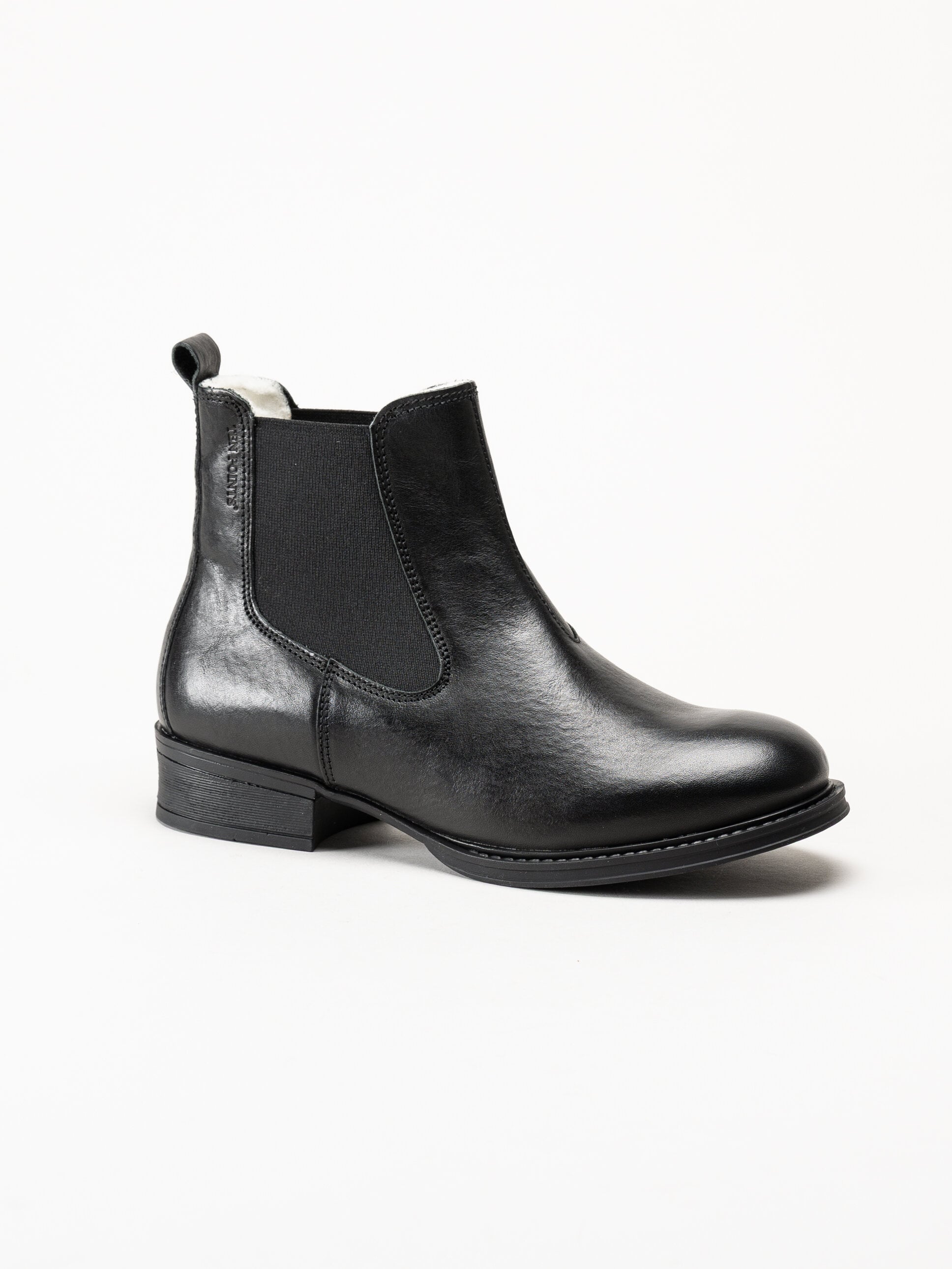 Ten Points - Pandora - Svarta chelsea boots i skinn