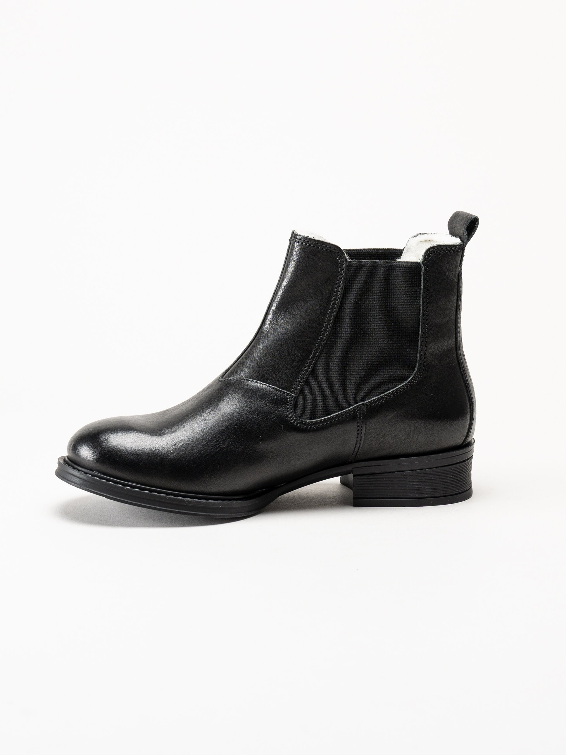 Ten Points - Pandora - Svarta chelsea boots i skinn