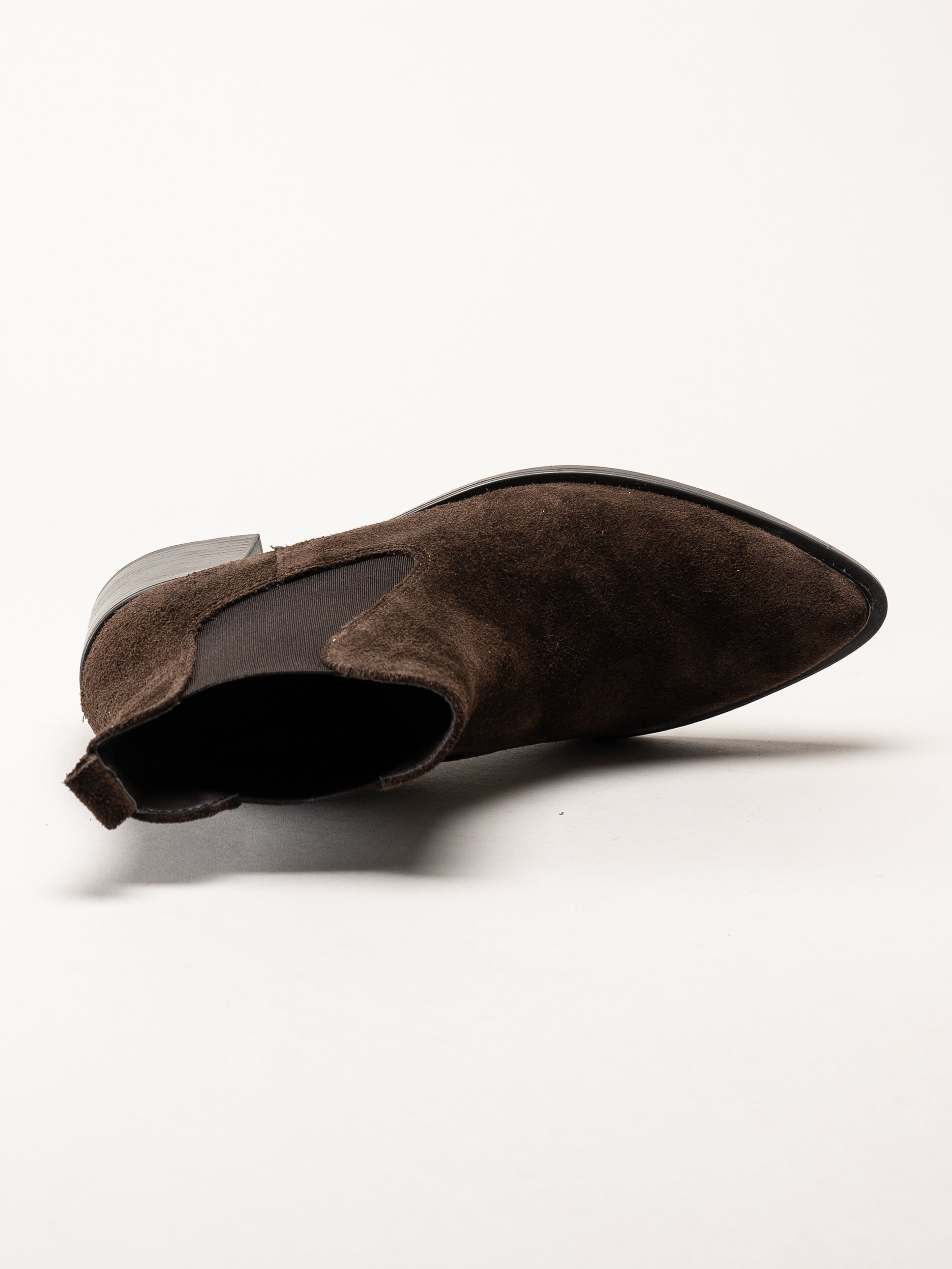 Tamaris - Mörkbruna chelsea boots i mocka