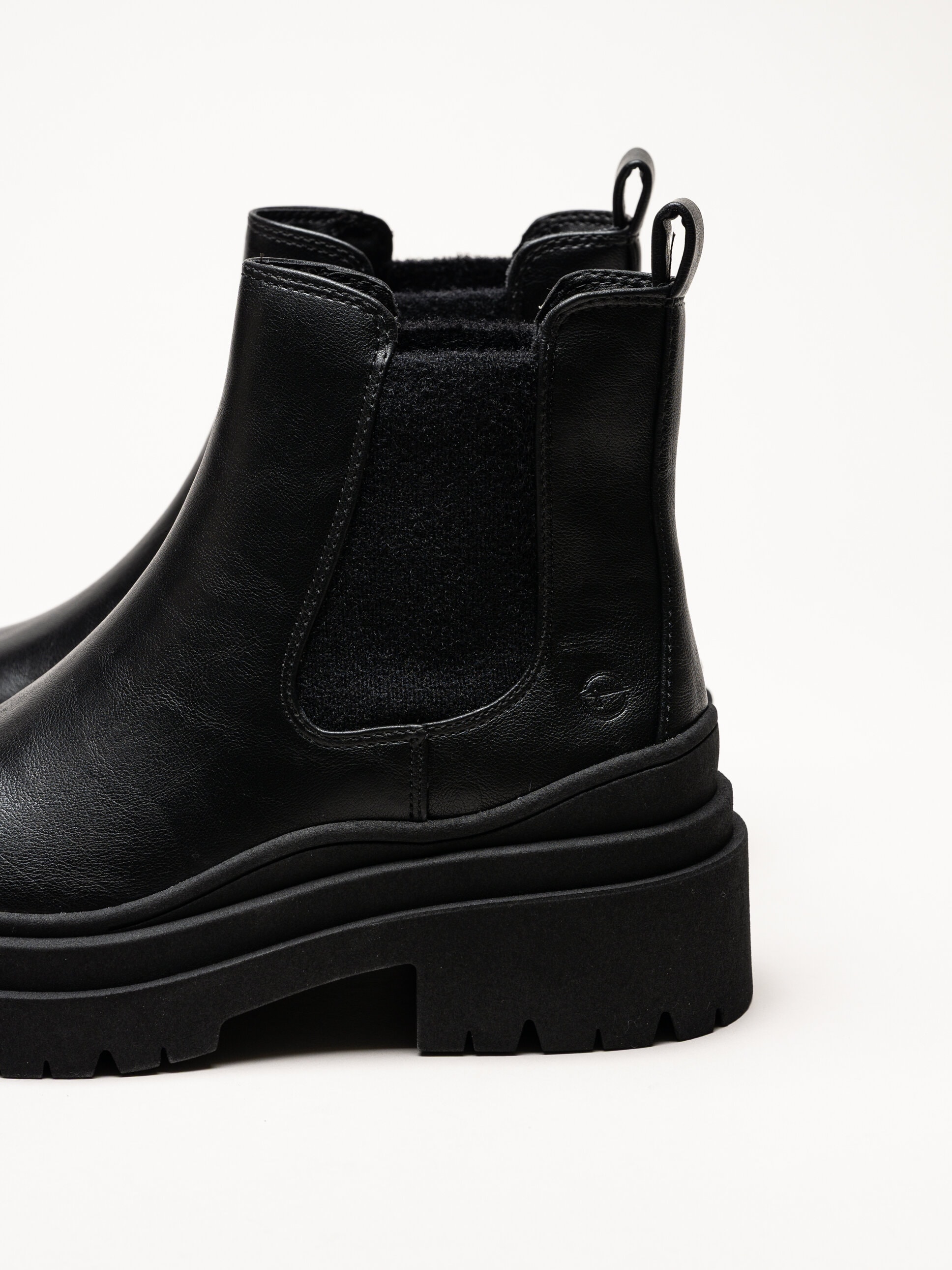 Tamaris - Svarta boots i skinn