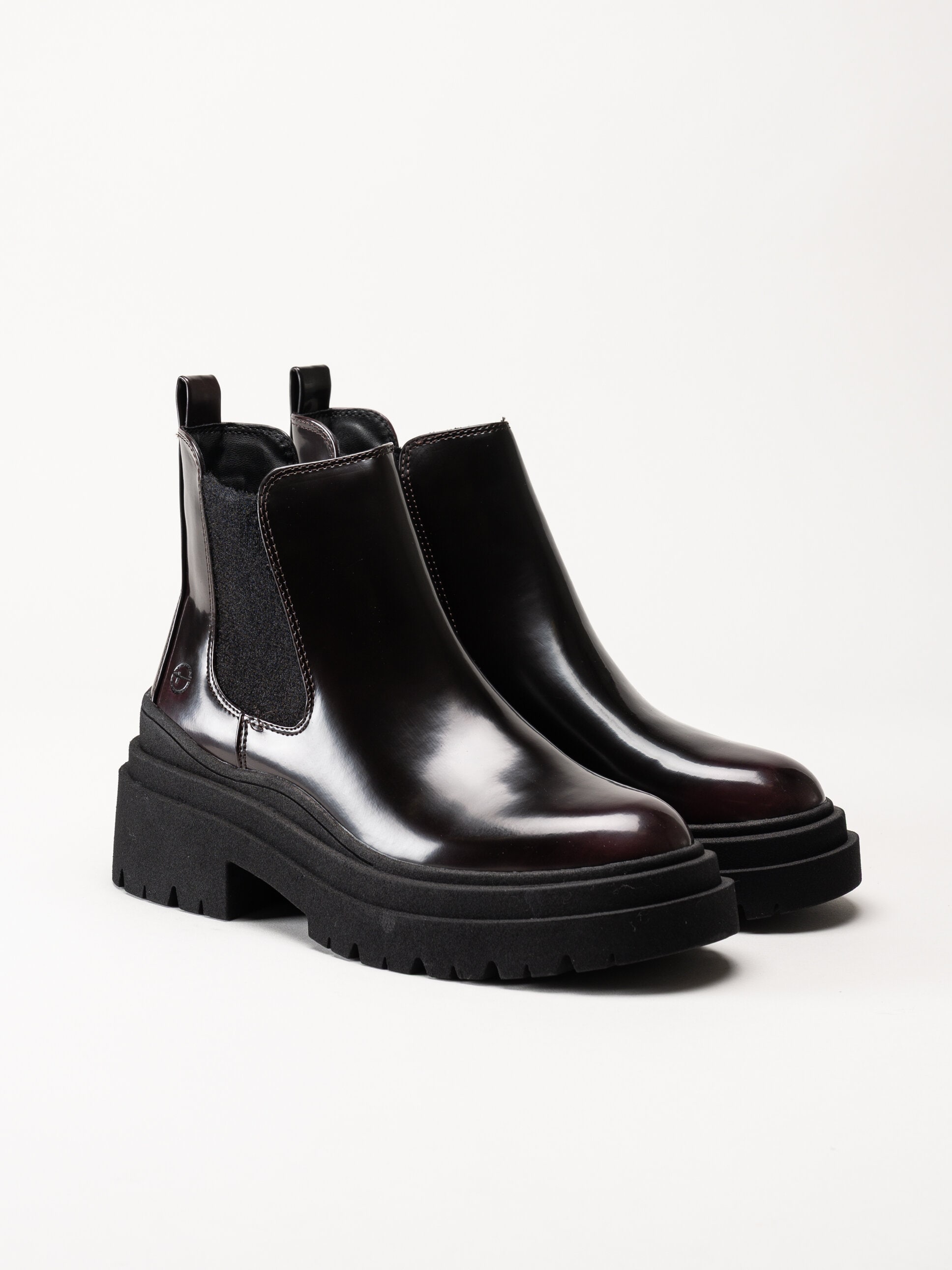 Tamaris - Vinröda boots i polido-syntet