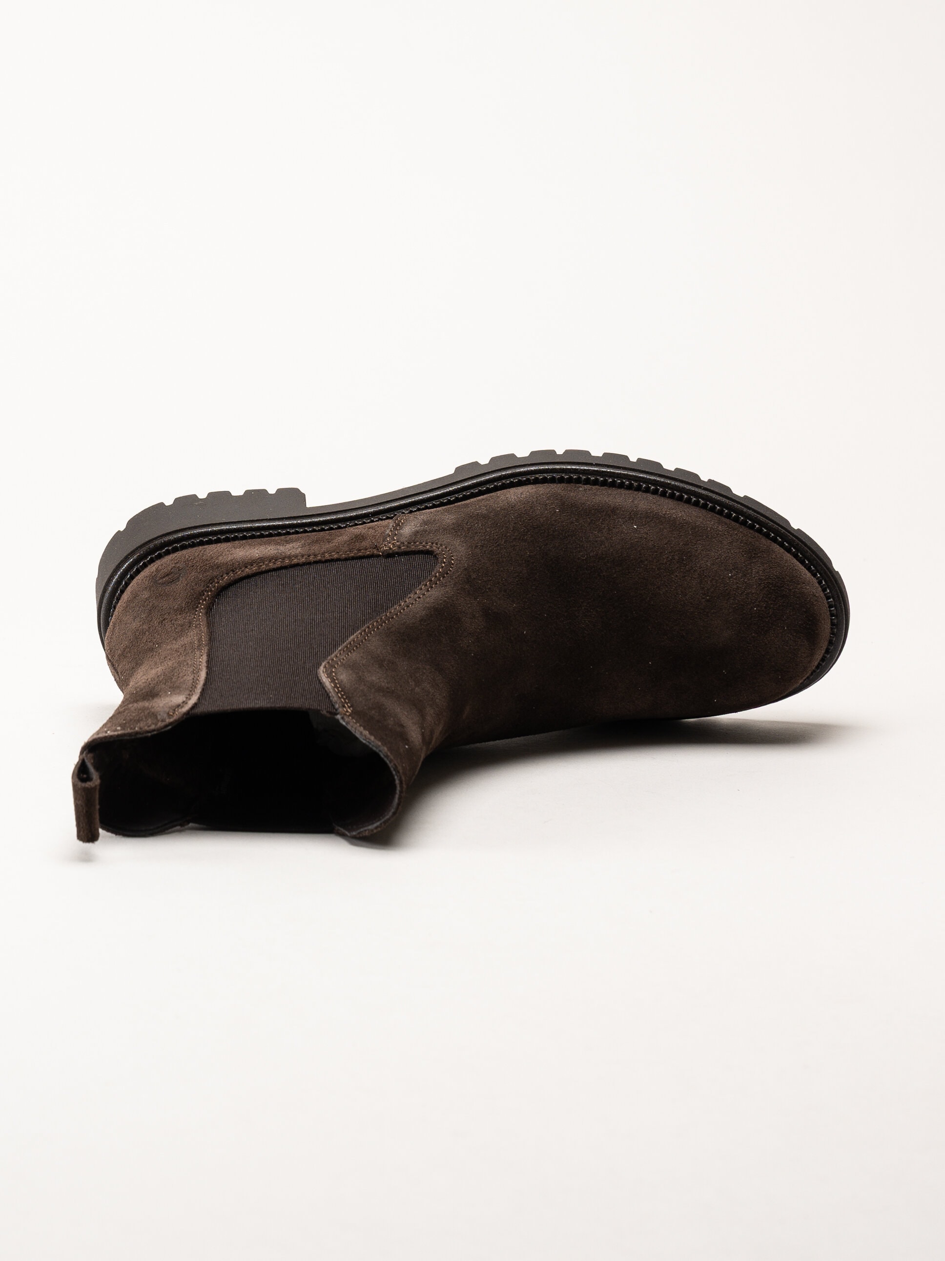 Tamaris - Mörkbruna chelsea boots i mocka