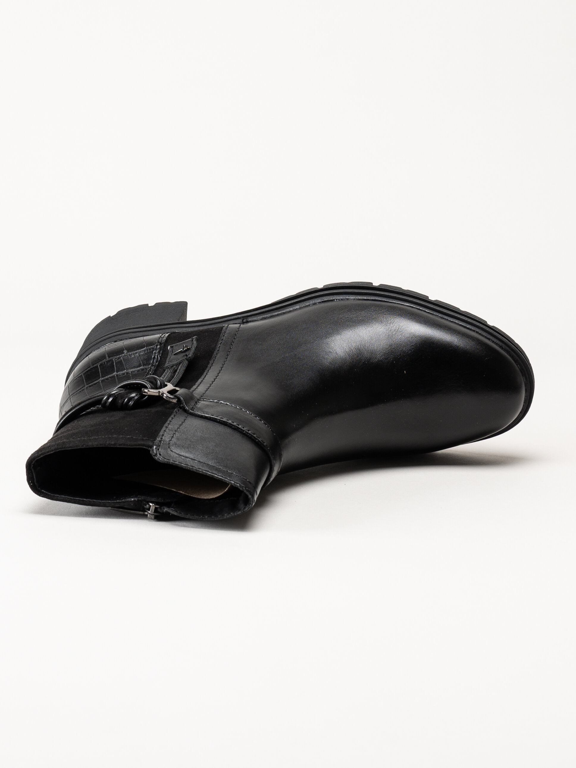 Tamaris - Svarta boots i skinn