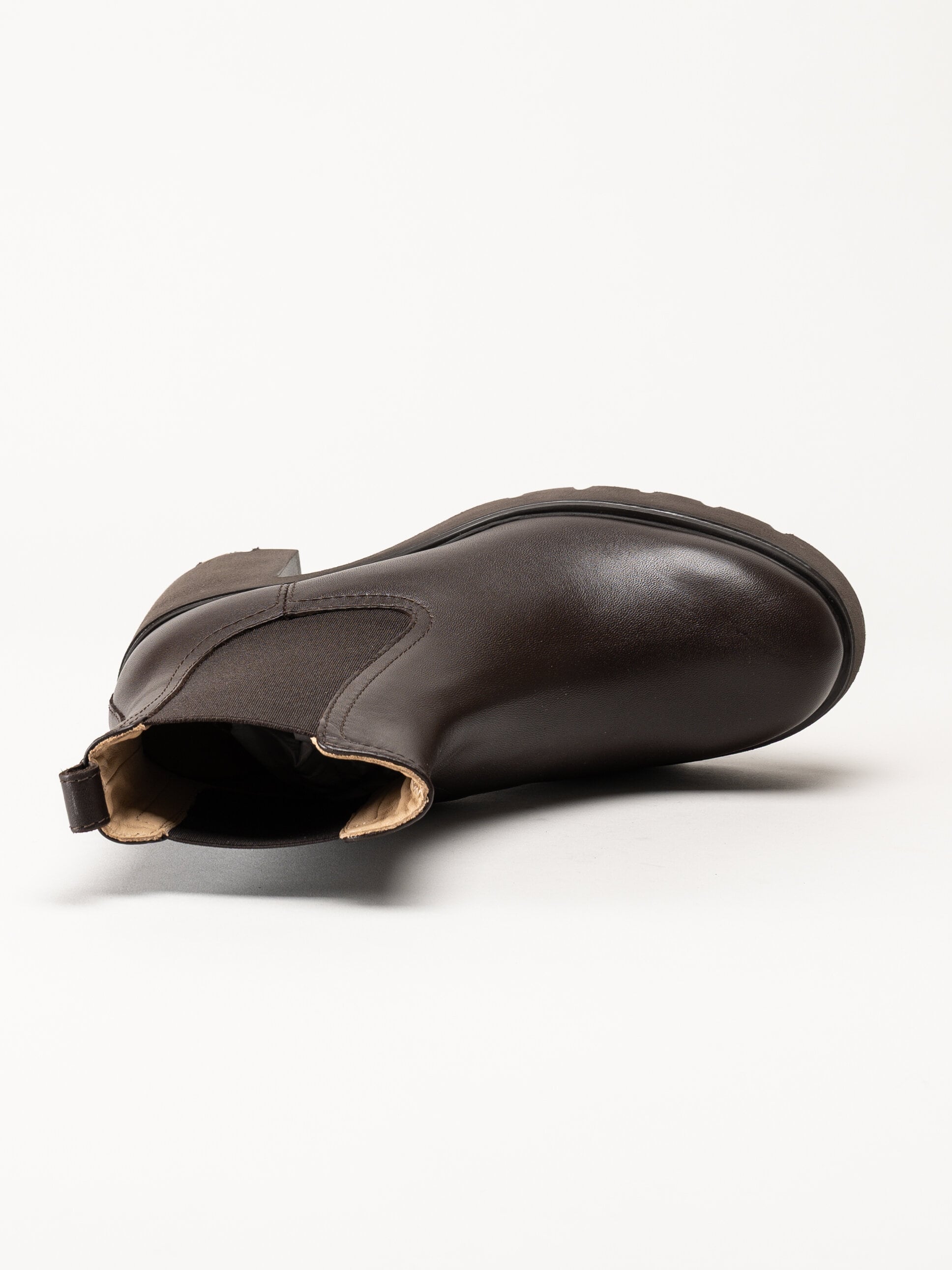 Unisa - KLINO_F25_STT - Mörkbruna högklackade boots i skinn