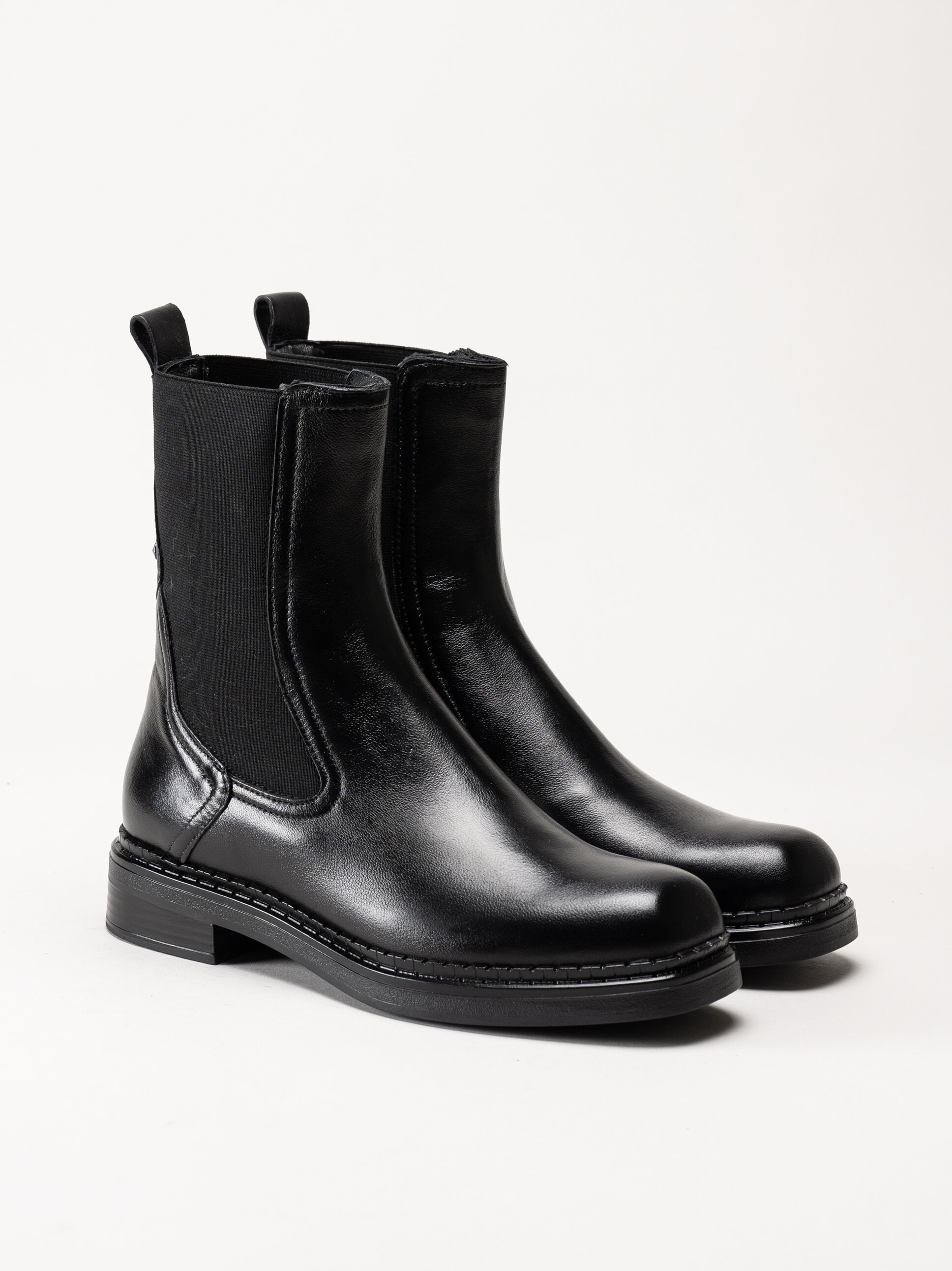 Mjus - Dekster - Svarta chelsea boots i skinn