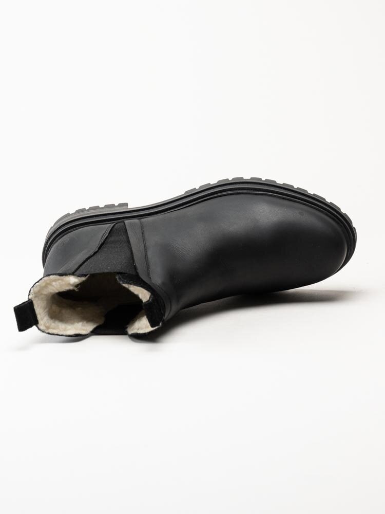 Rosa Negra - Svarta fodrade chelsea boots i oljad nubuck