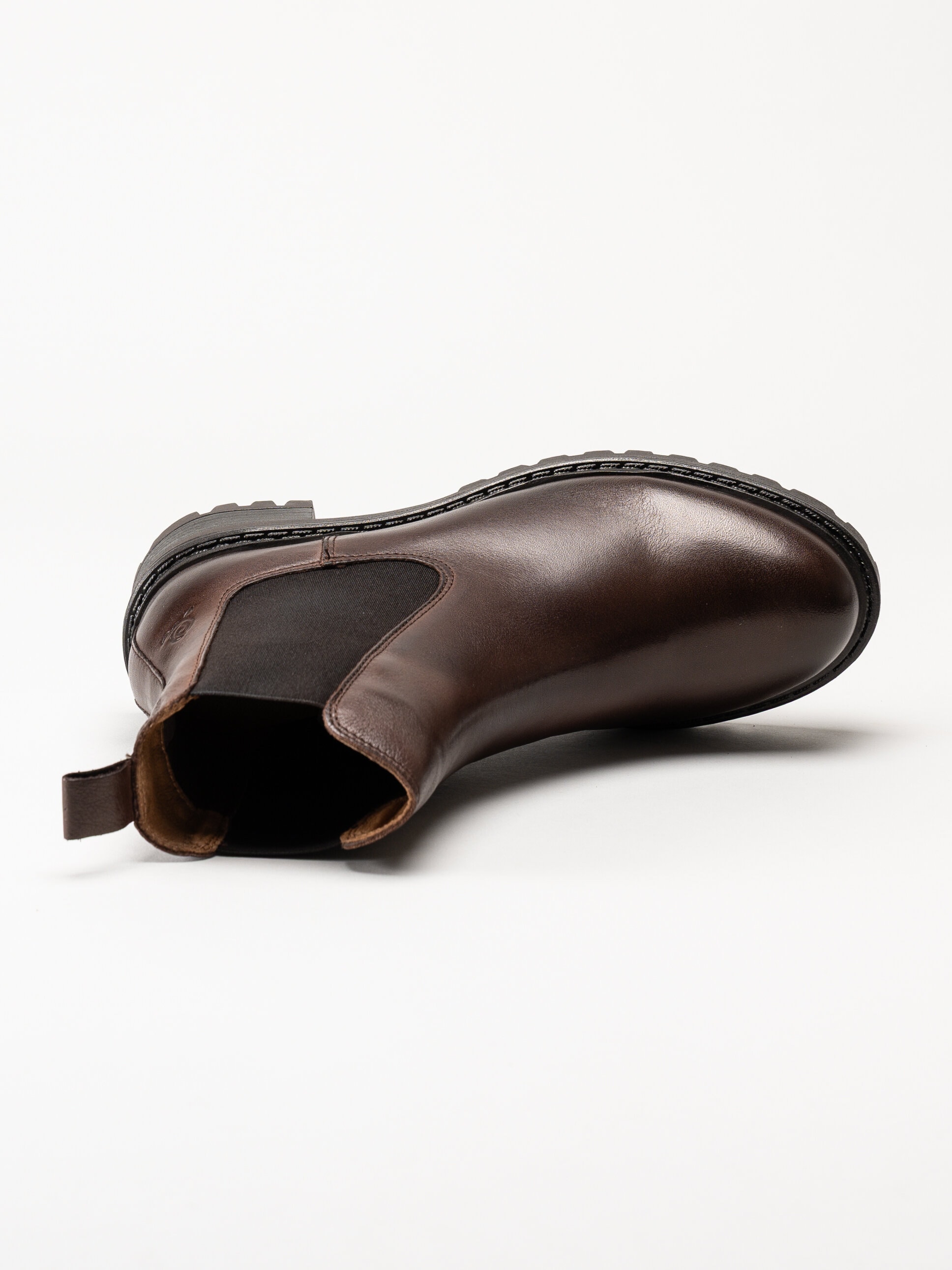 Rosa Negra - Mörkbruna chelsea boots i skinn