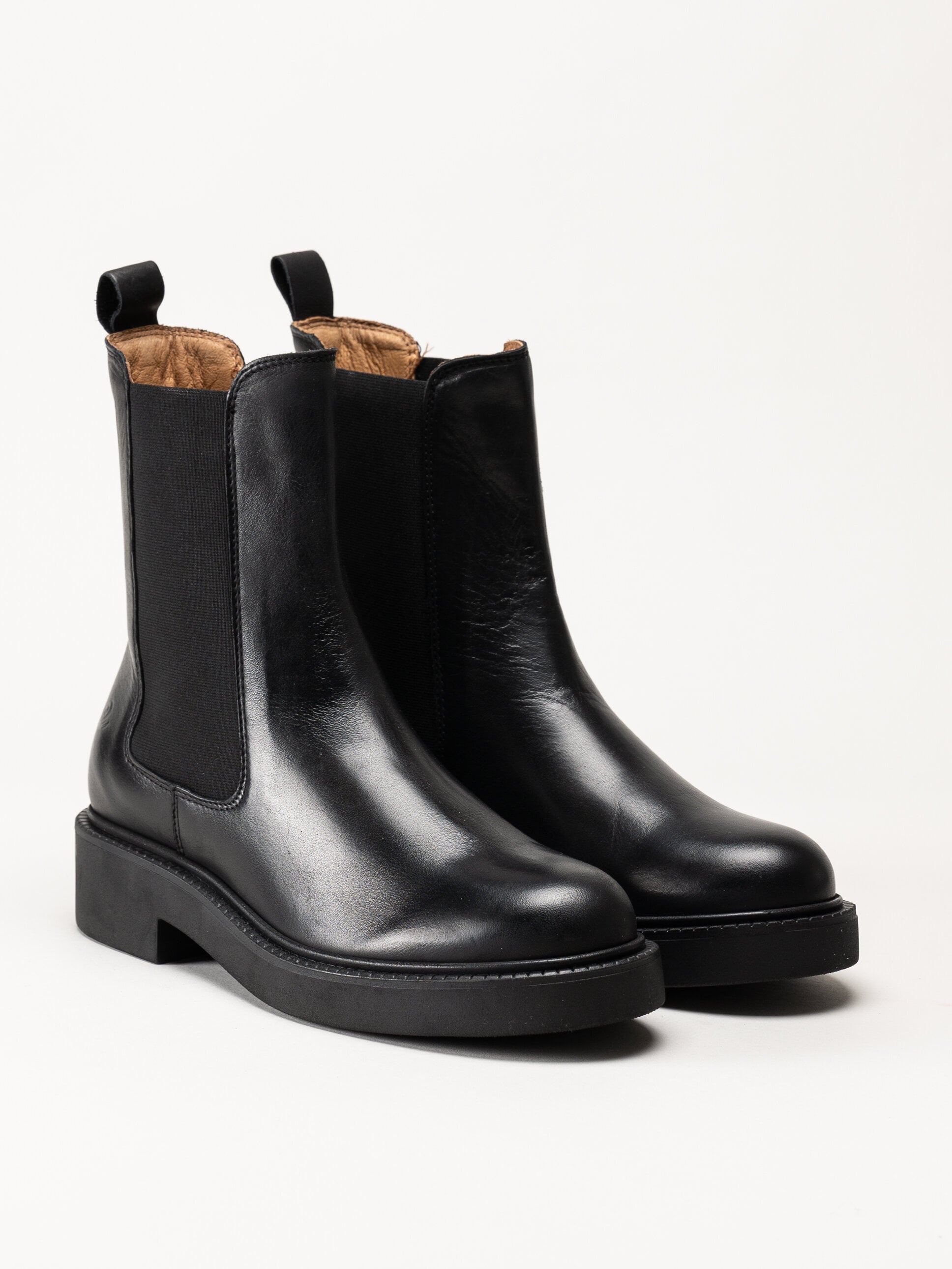 Rosa Negra - Svarta chelsea boots i skinn