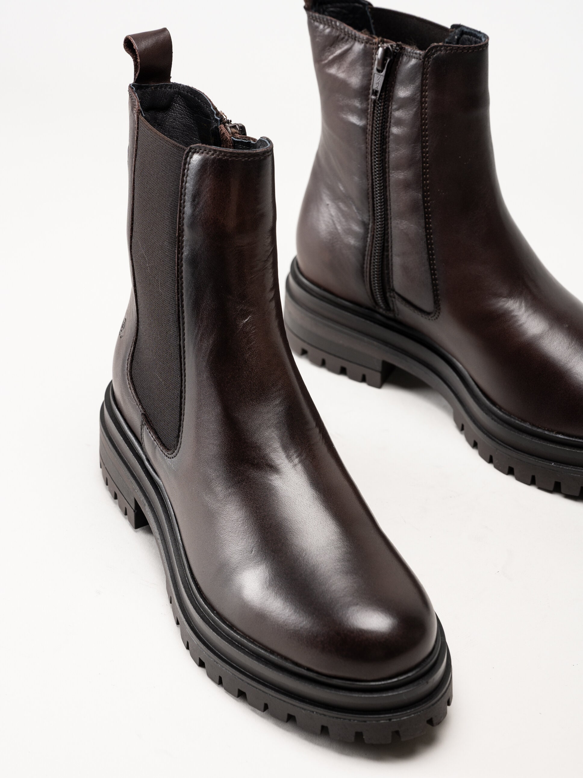 Rosa Negra - Mörkbruna boots i skinn