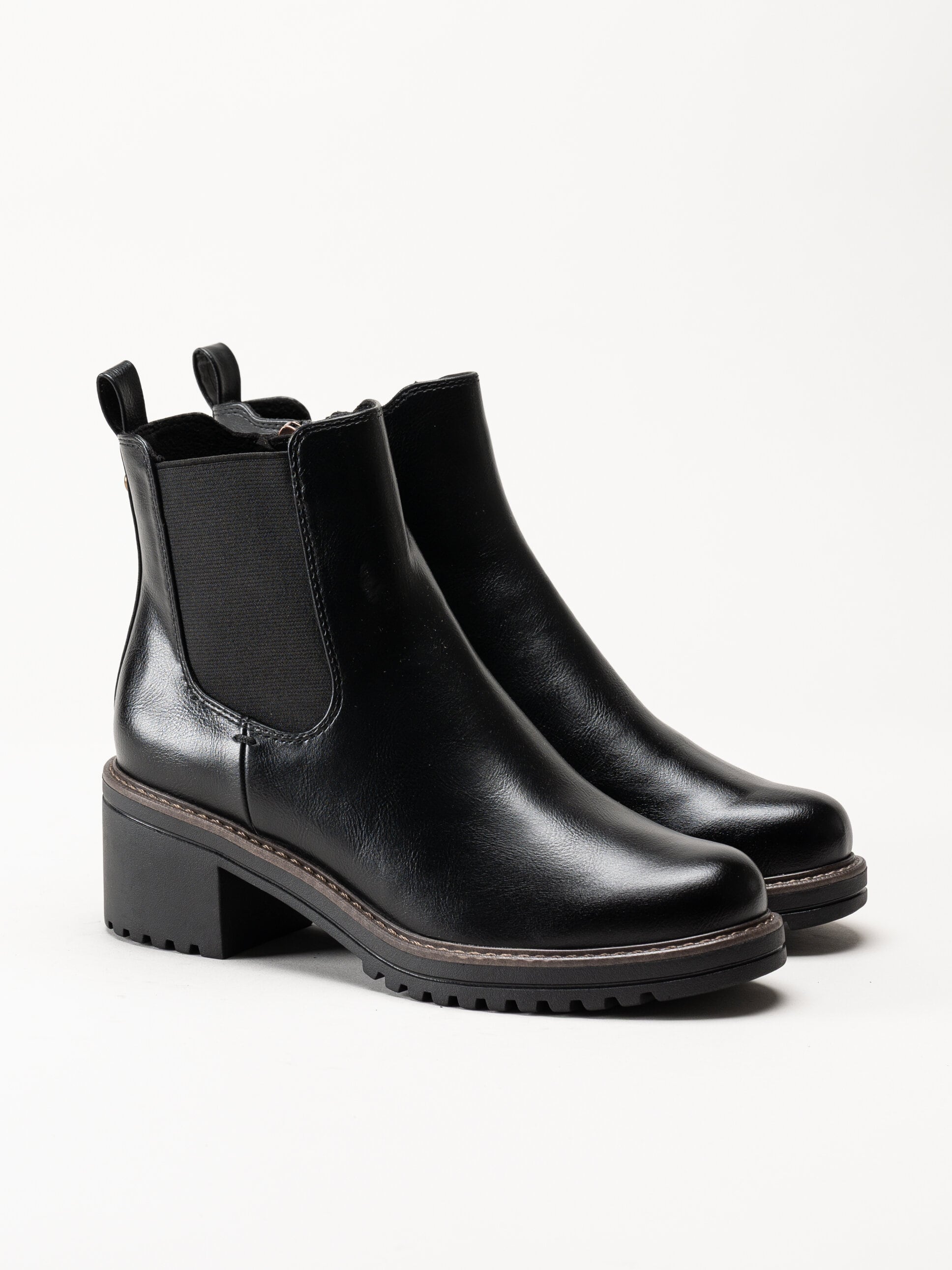 Marco Tozzi - Svarta boots med klack