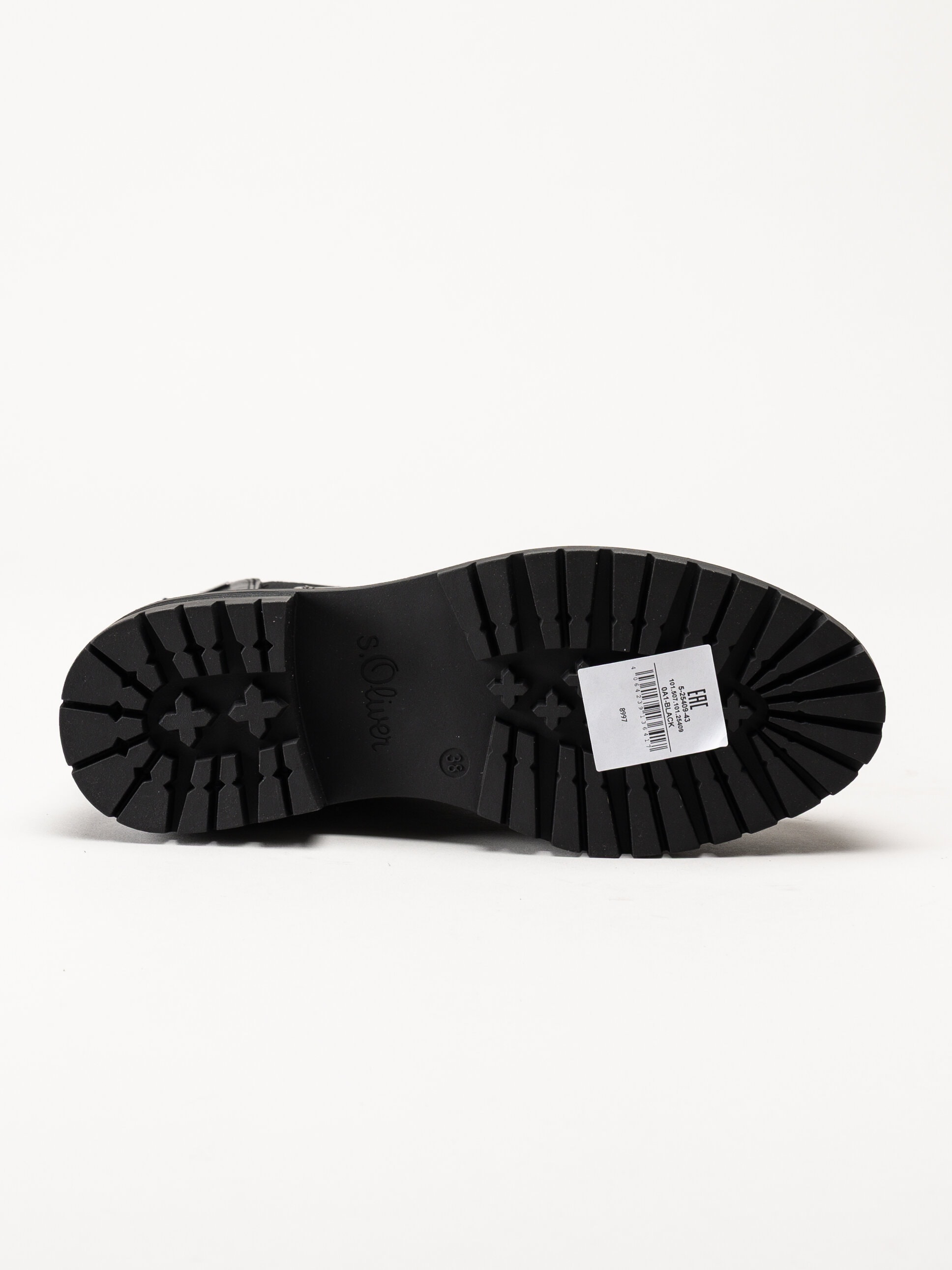 S.Oliver - Svarta boots i skinnimitation