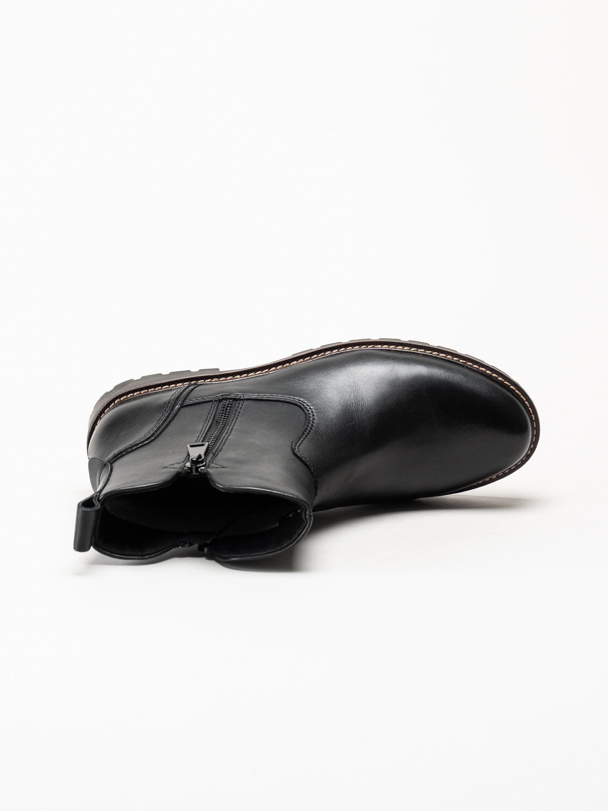 Caprice - Svarta varmfodrade boots i skinn