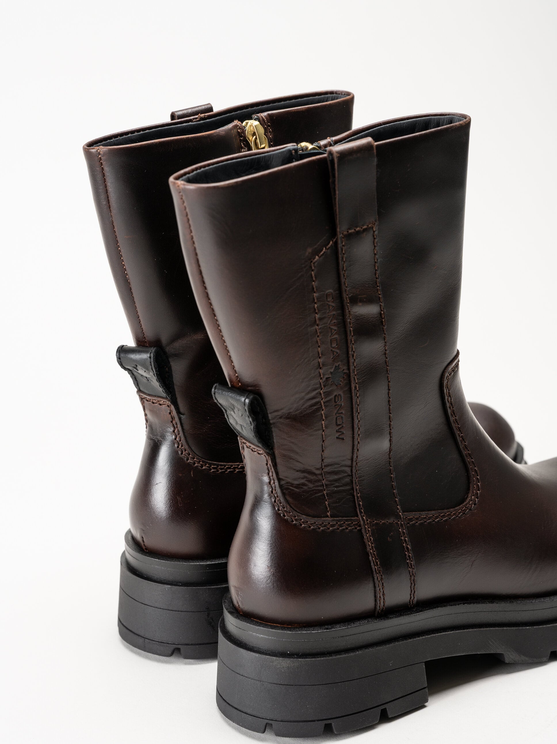 Canada Snow - Mount Joia Mid - Mörkbruna fodrade boots i skinn