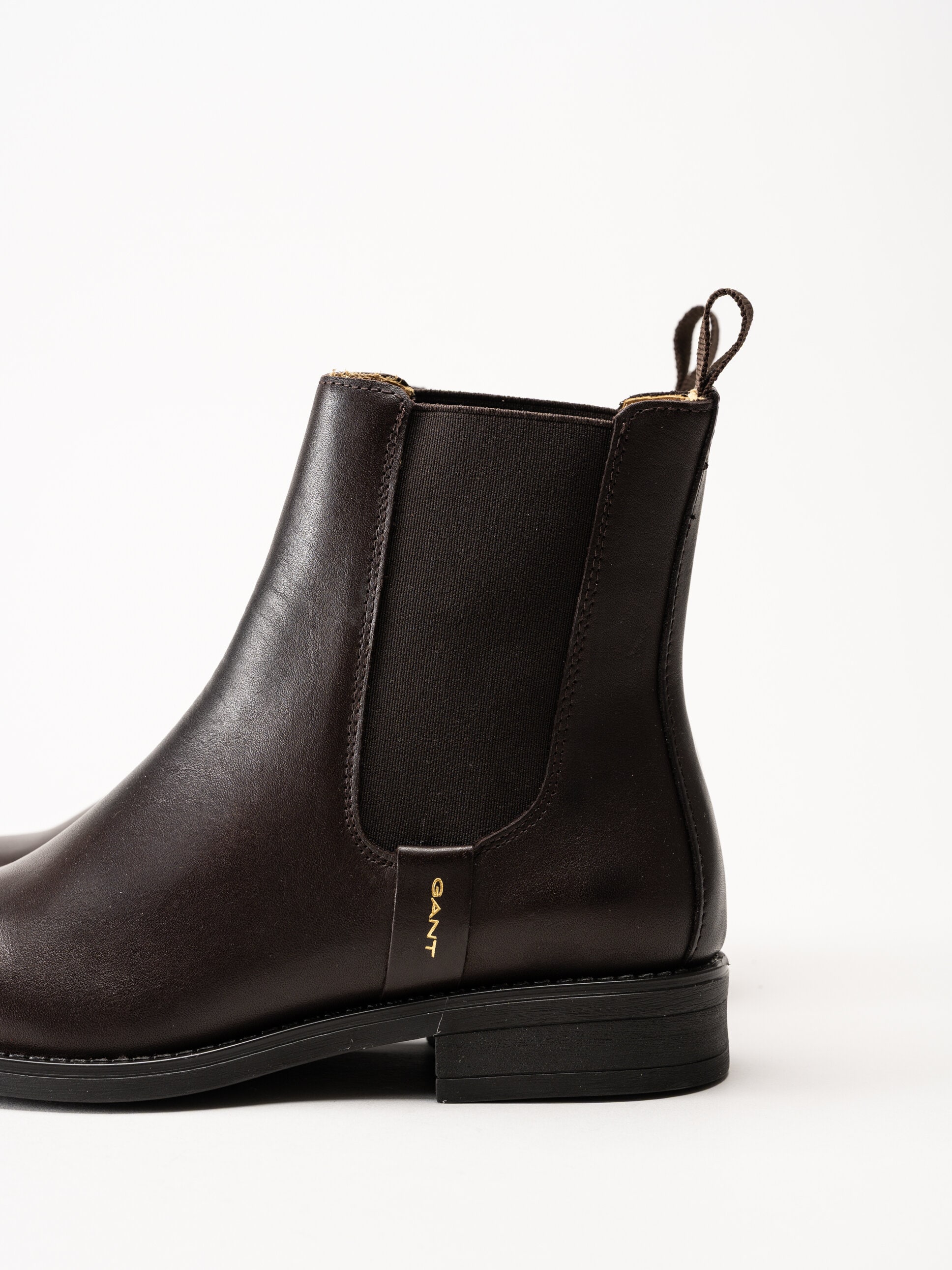 Gant Footwear - Fayy - Mörkbruna chelsea boots i skinn