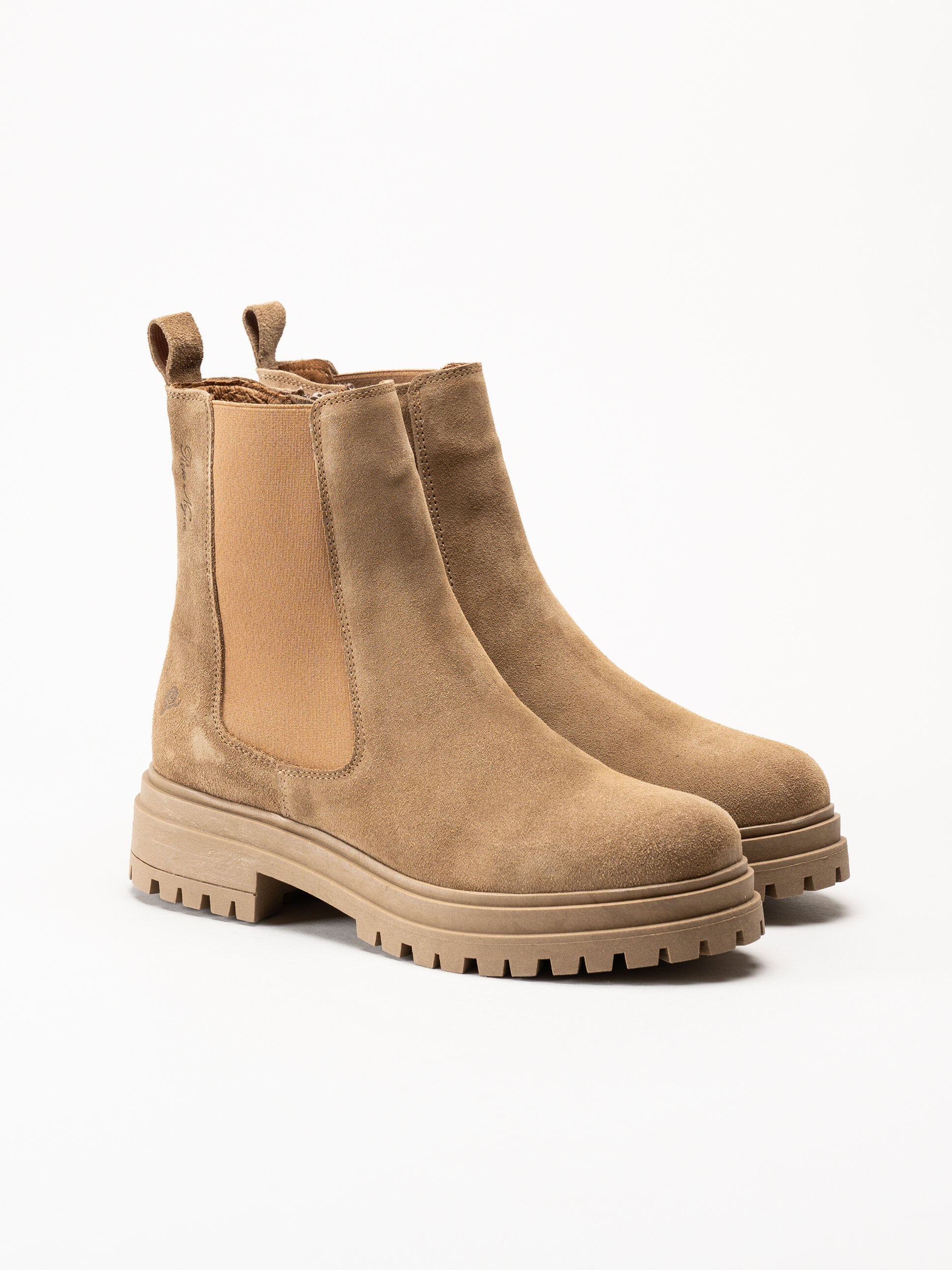 Rosa Negra - Beige chelsea boots i mocka