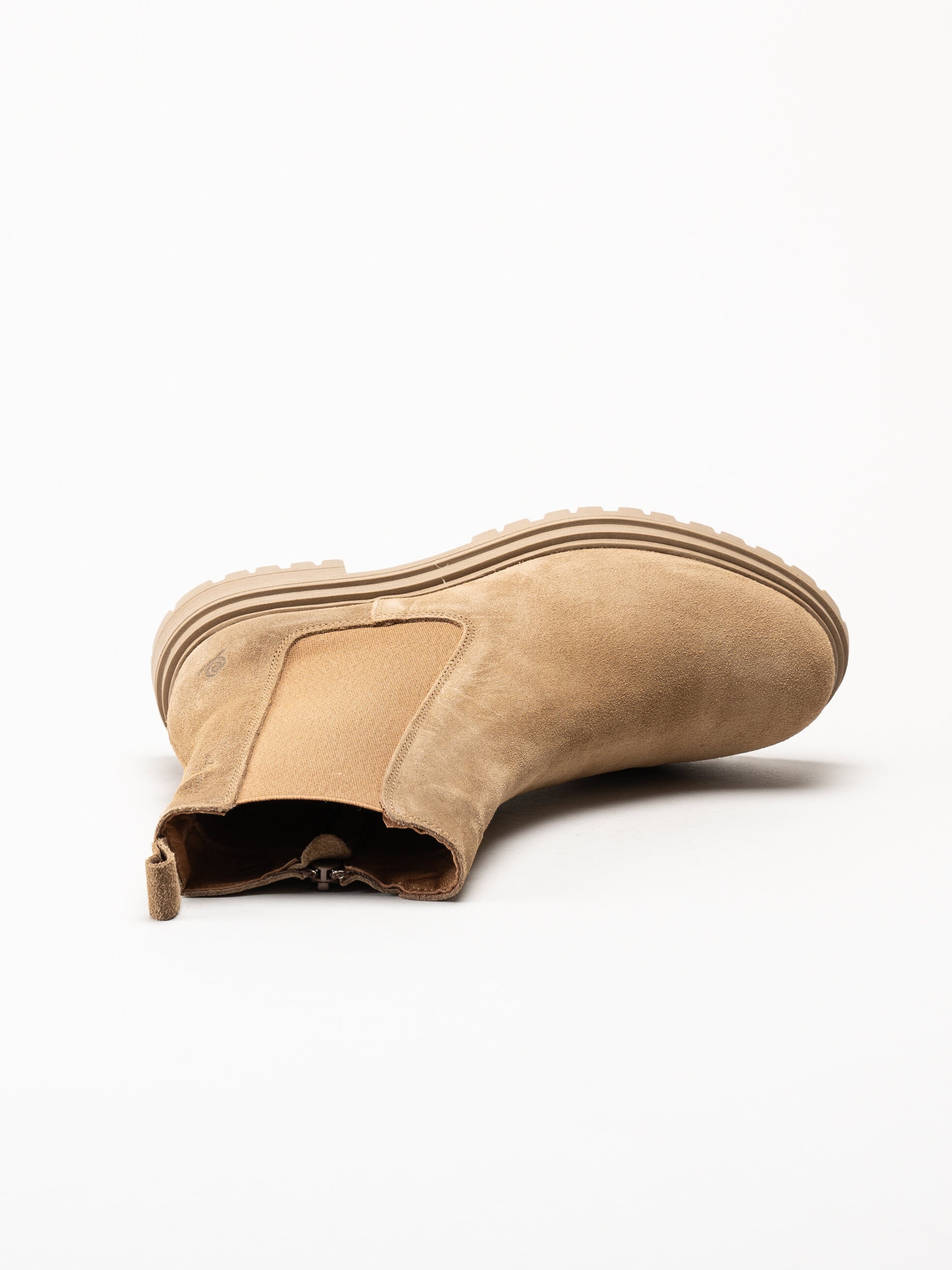 Rosa Negra - Beige chelsea boots i mocka