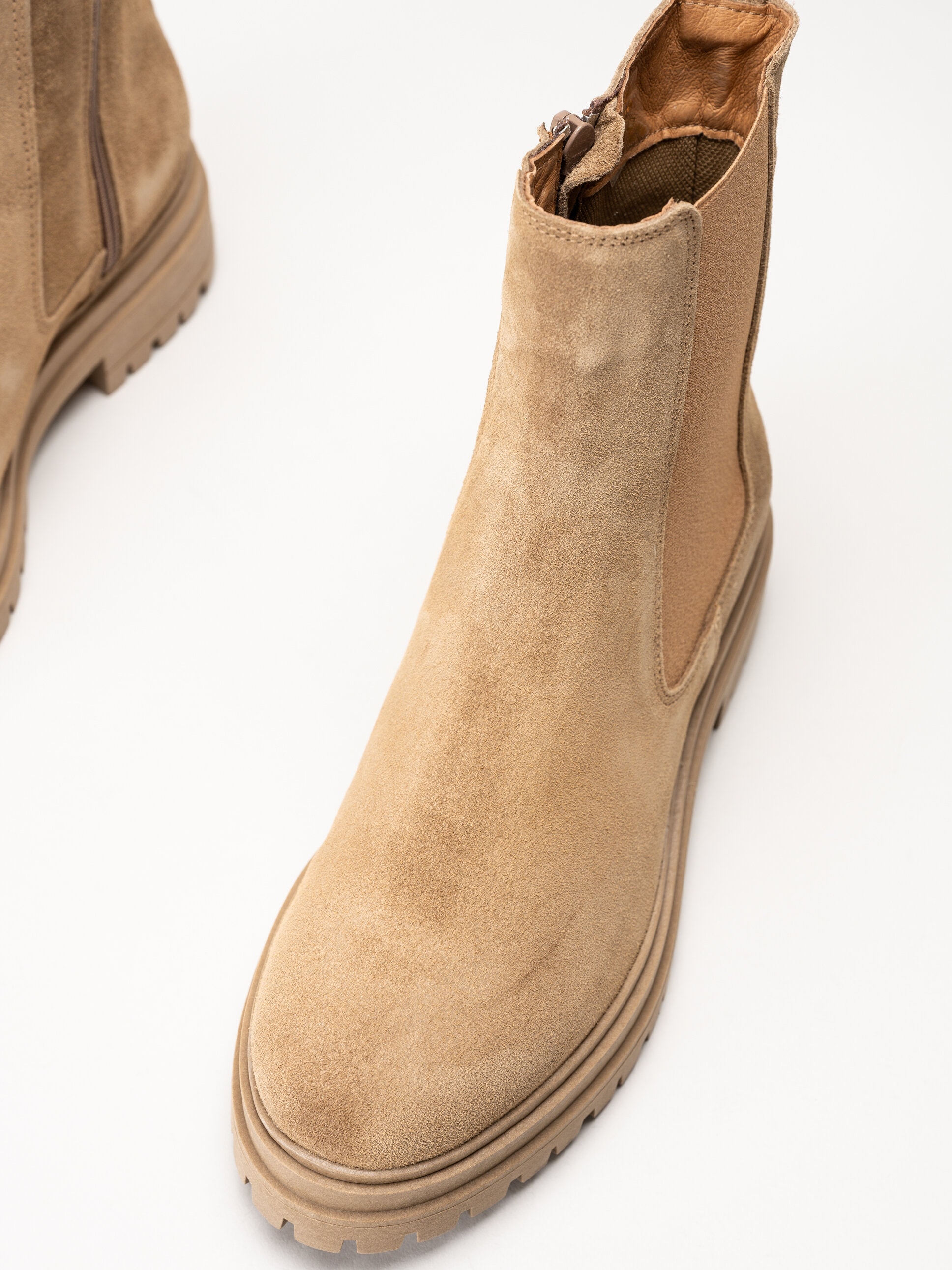 Rosa Negra - Beige chelsea boots i mocka