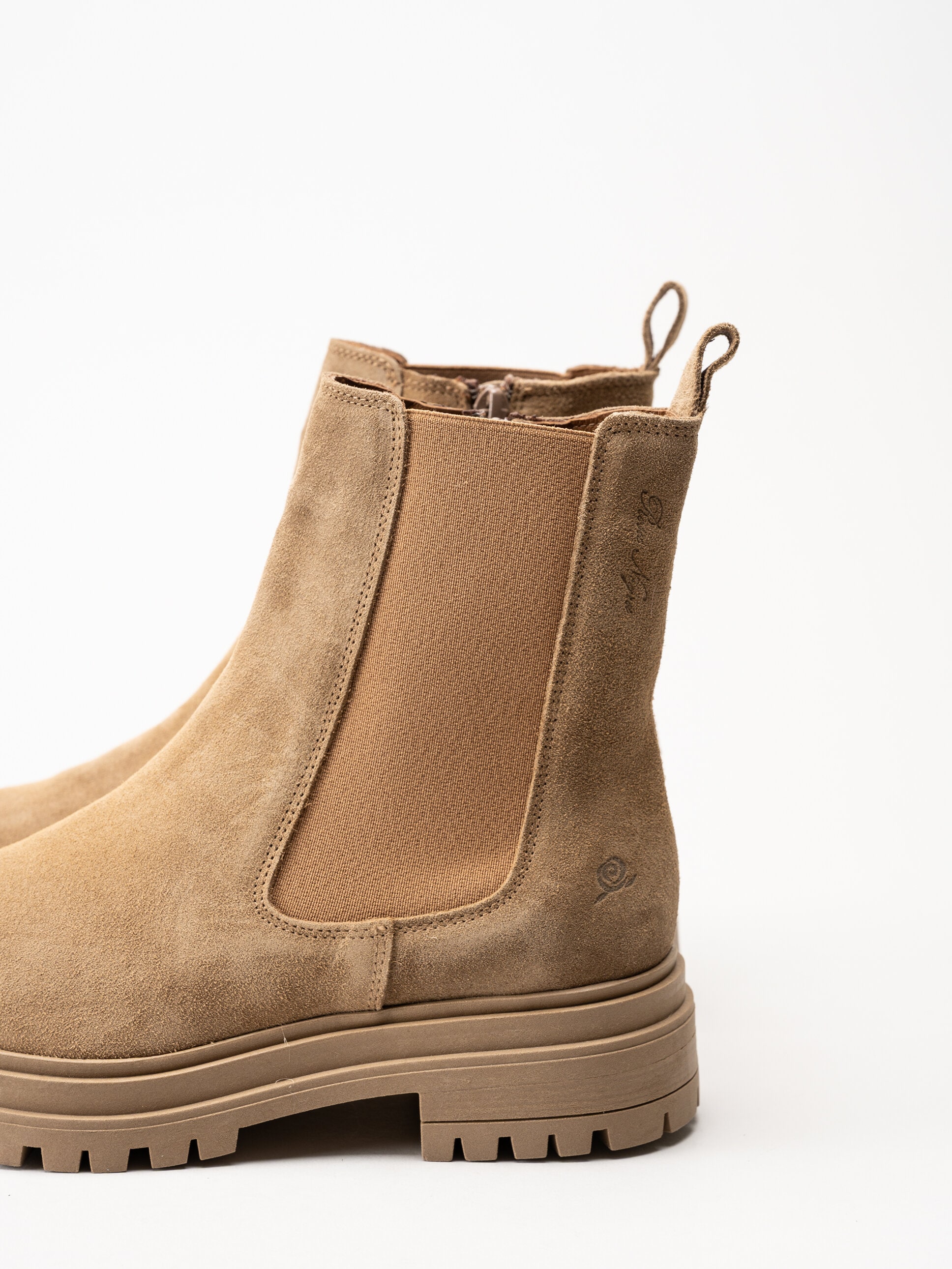 Rosa Negra - Beige chelsea boots i mocka
