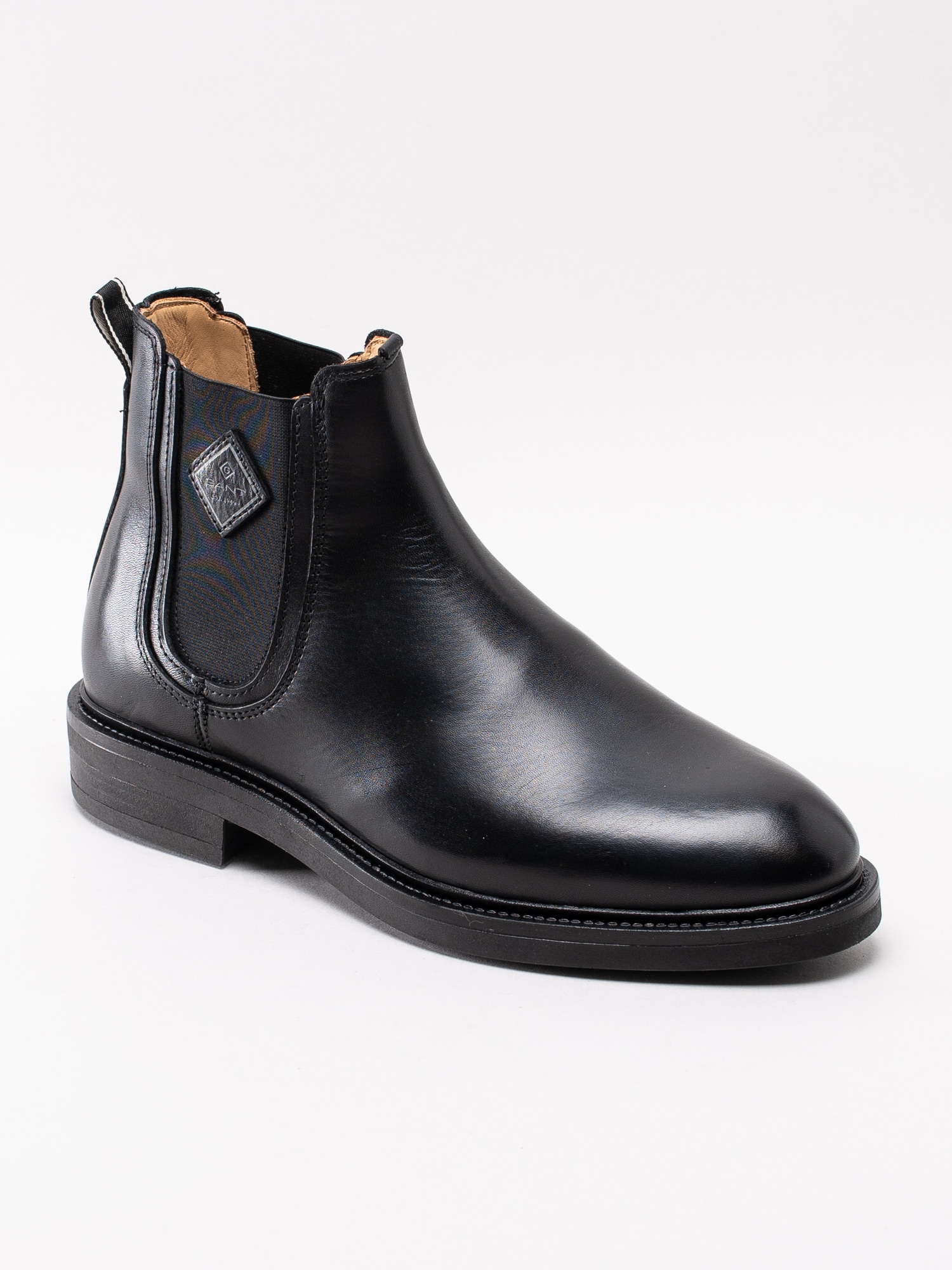 11193018 Gant Martin 19651277G10-G00 svarta klassiska chelsea boots med läderlogga-1