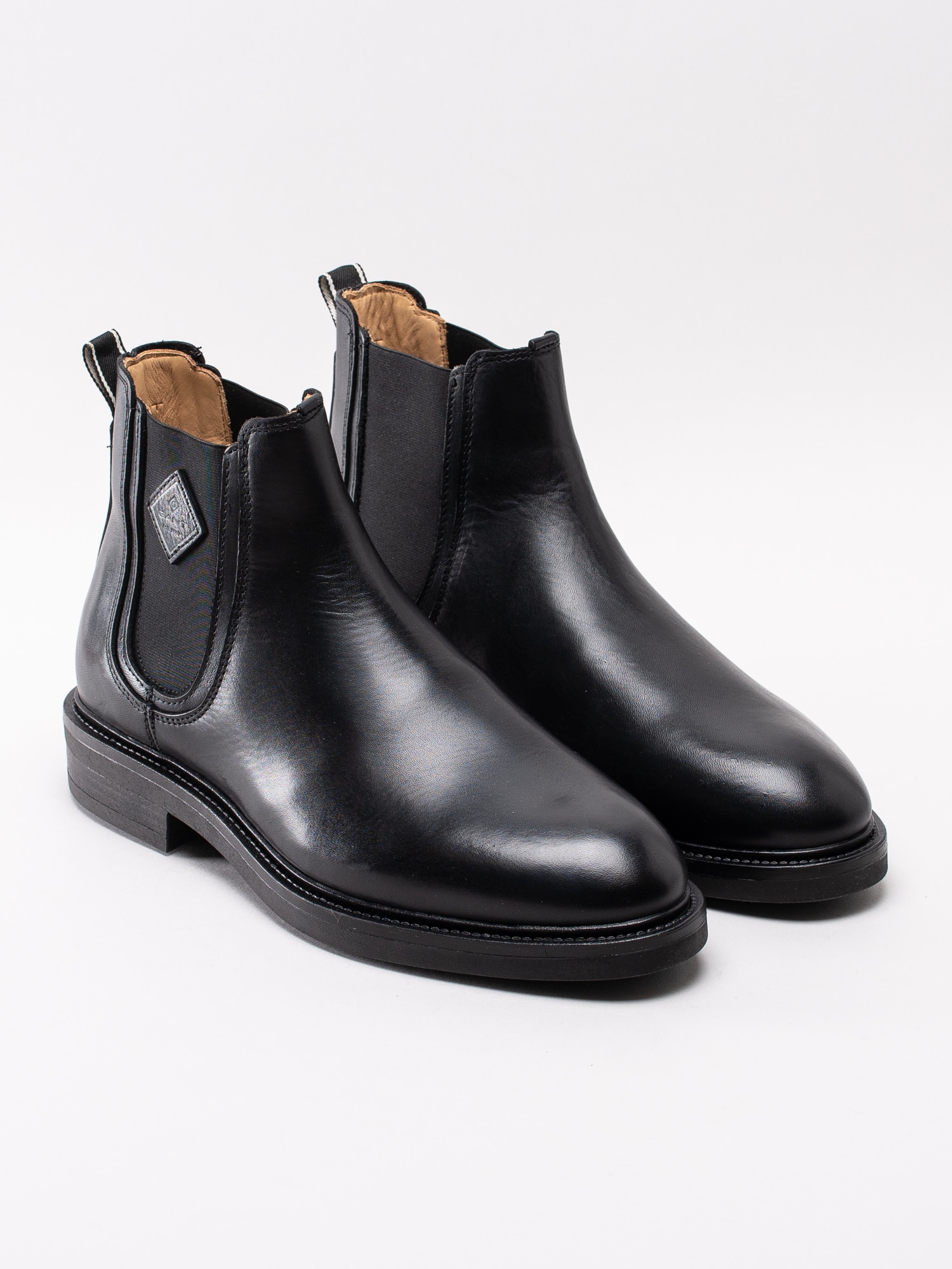 11193018 Gant Martin 19651277G10-G00 svarta klassiska chelsea boots med läderlogga-3