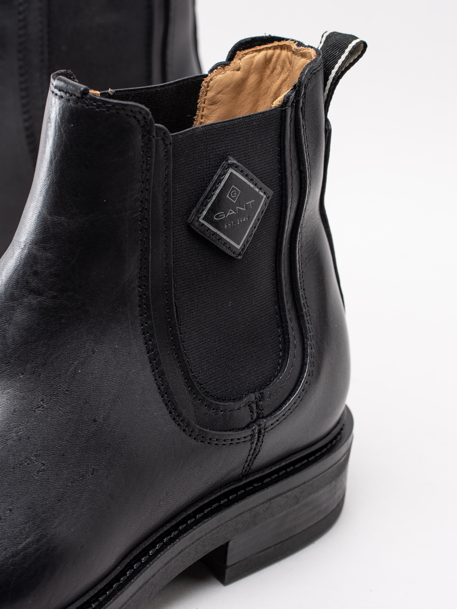 11193018 Gant Martin 19651277G10-G00 svarta klassiska chelsea boots med läderlogga-7