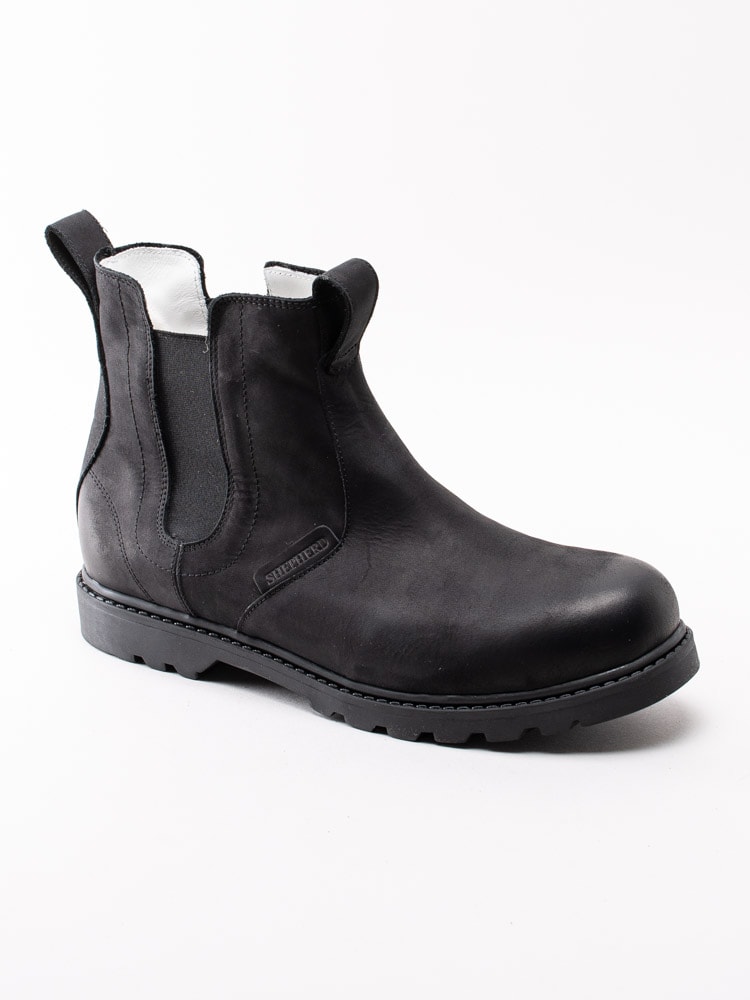 11193021 Shepherd Klas 21-1020-010 svarta grova boots med fårskinnsfoder-1