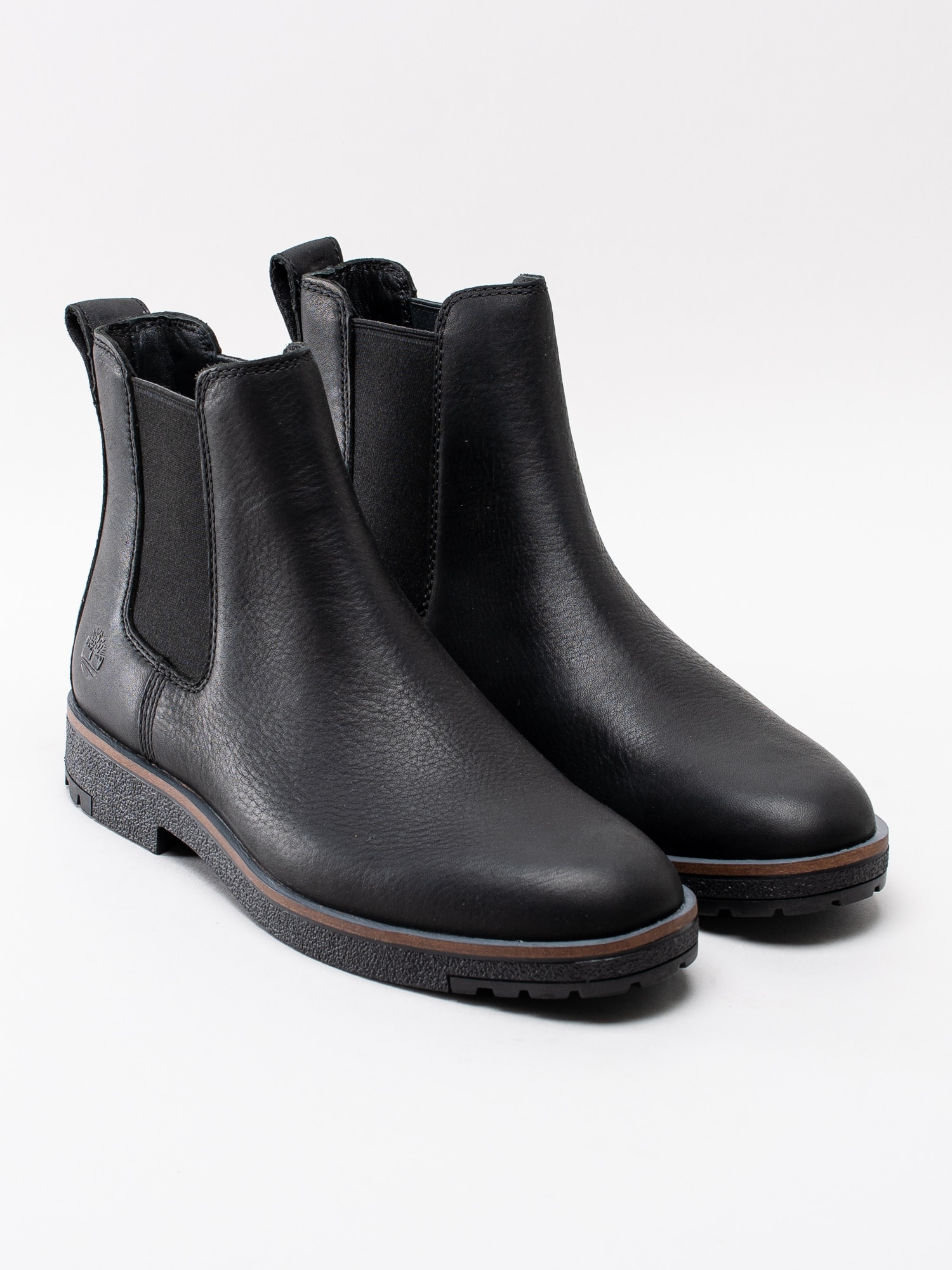 11193030 Timberland Folk Gentleman Chelsea CA27SK svarta chelsea boots i mjuk oljat skinn-3