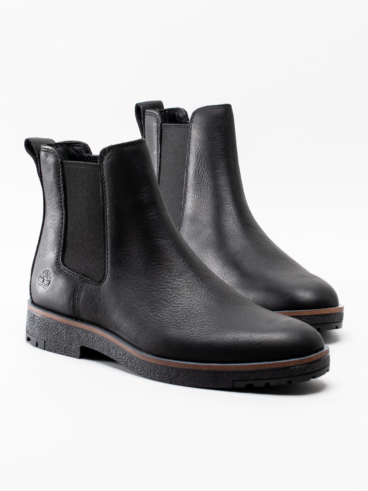 11193030 Timberland Folk Gentleman Chelsea CA27SK svarta chelsea boots i mjuk oljat skinn-6